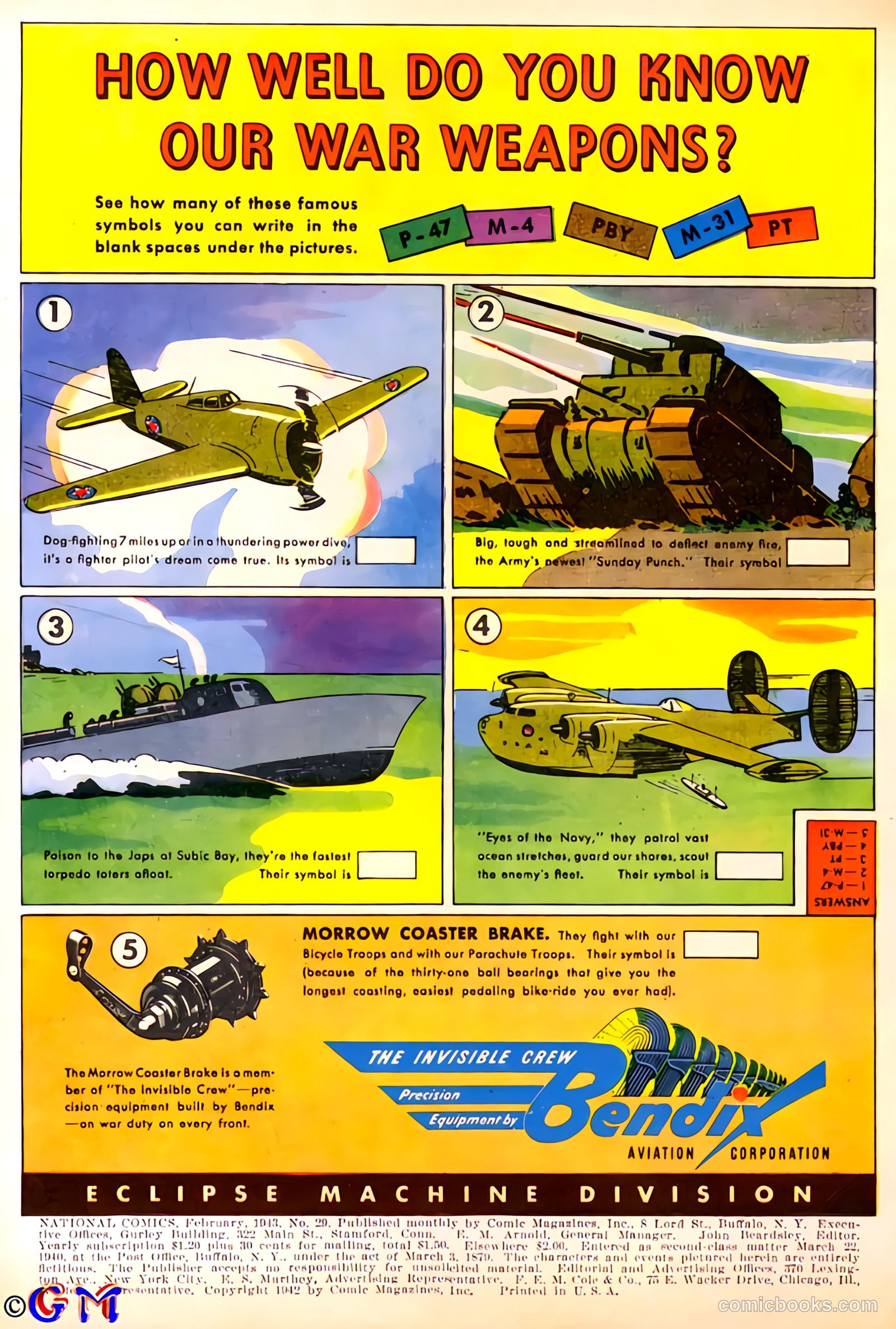 National Comics #29 (1943) — page 68 of 68