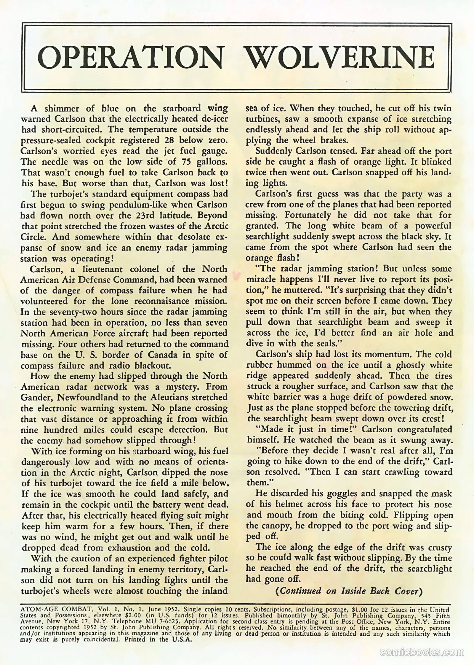 Atom-Age Combat #1 (1952) — page 2 of 36
