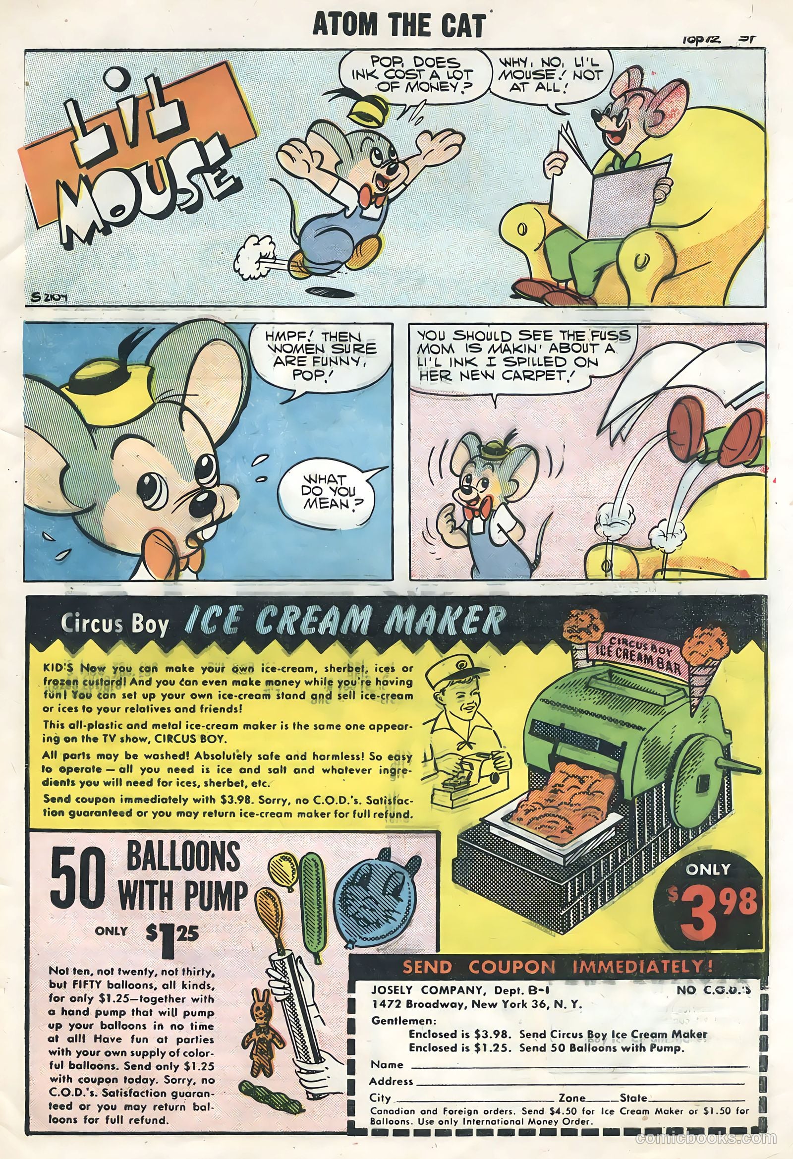 Atom the Cat #9 (1957) — page 33 of 36