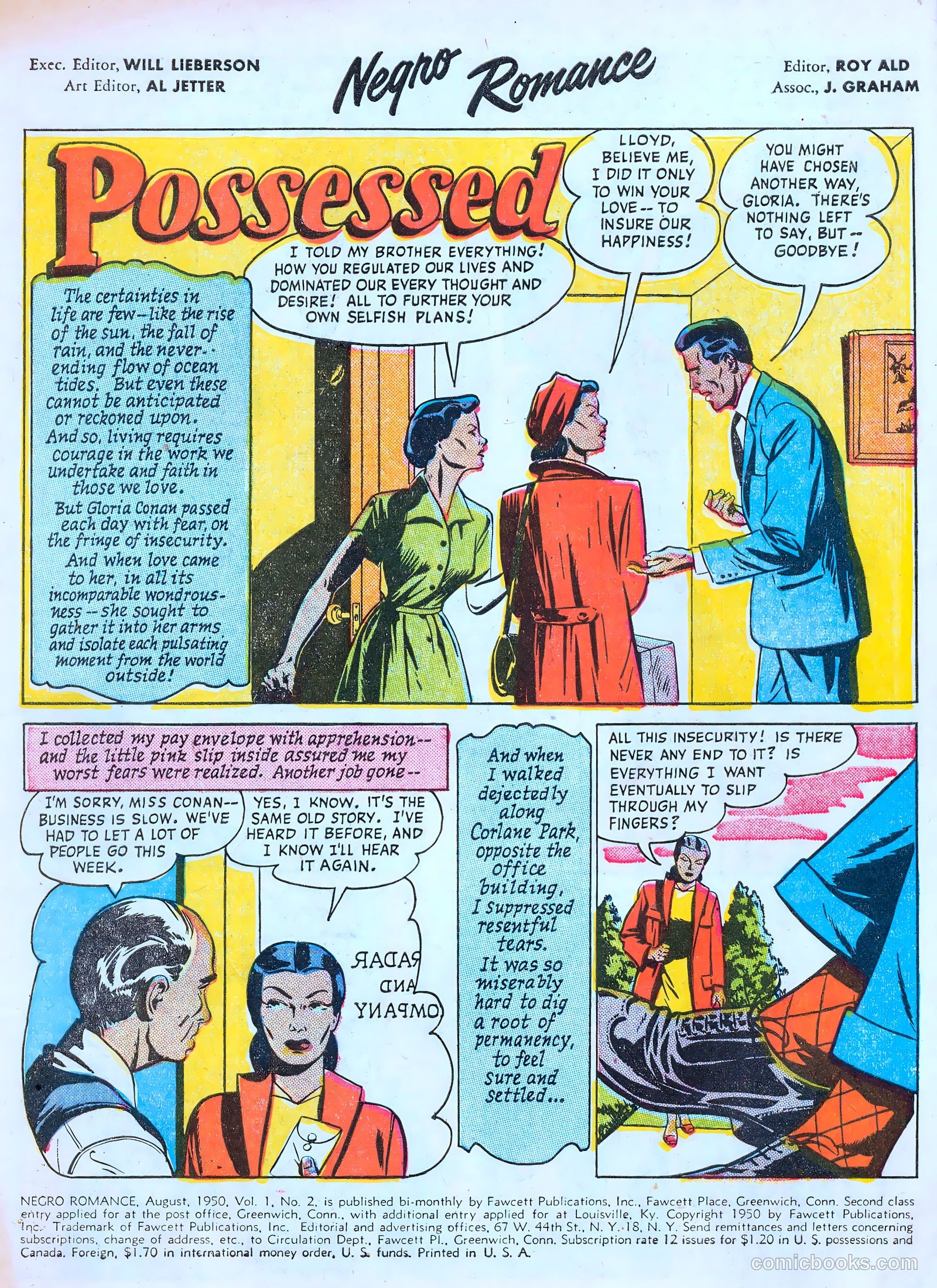 Negro Romance #2 (1950) — page 3 of 37