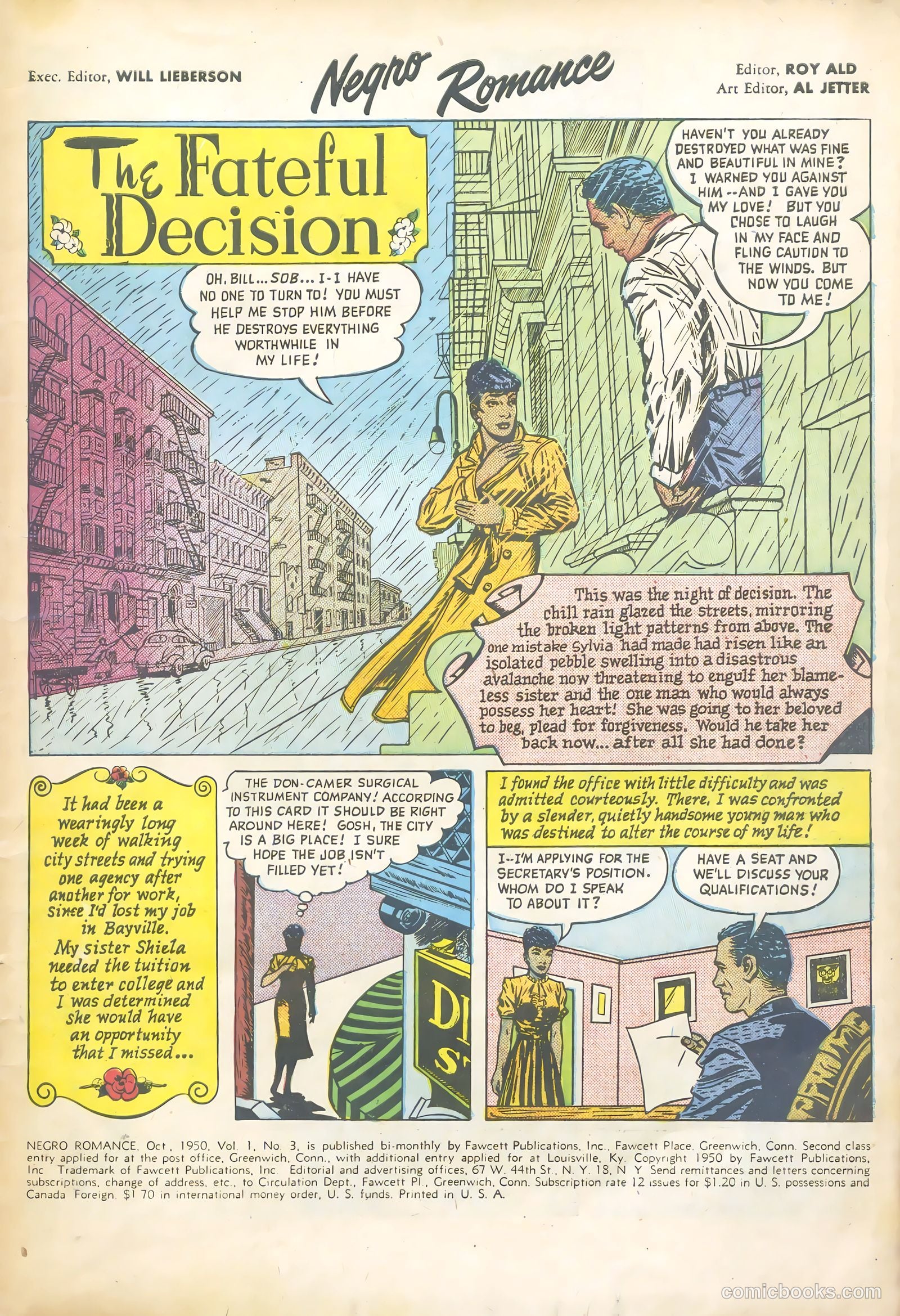 Negro Romance #3 (1950) — page 3 of 36