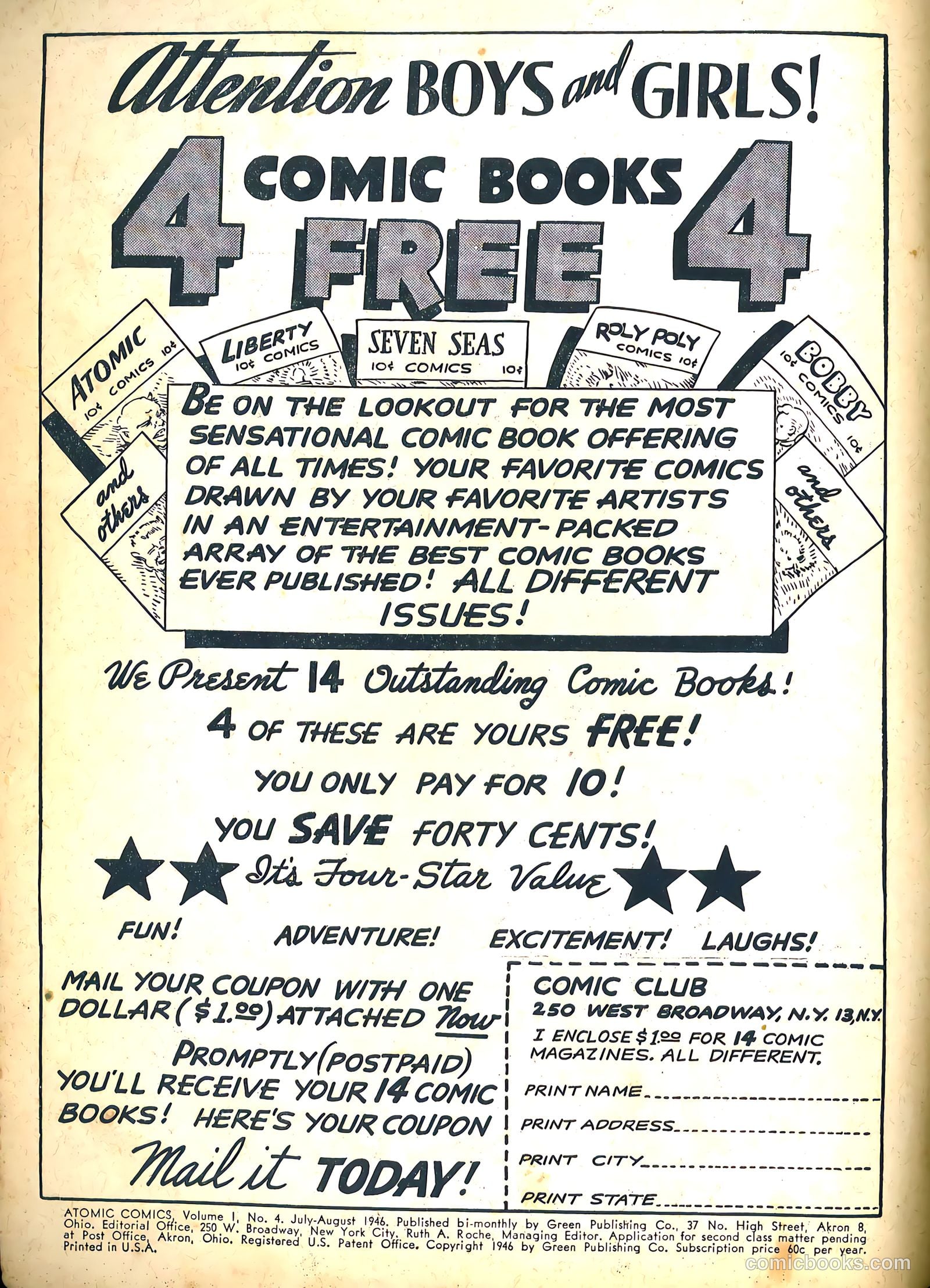 Atomic Comics #4 (1946) — page 2 of 52