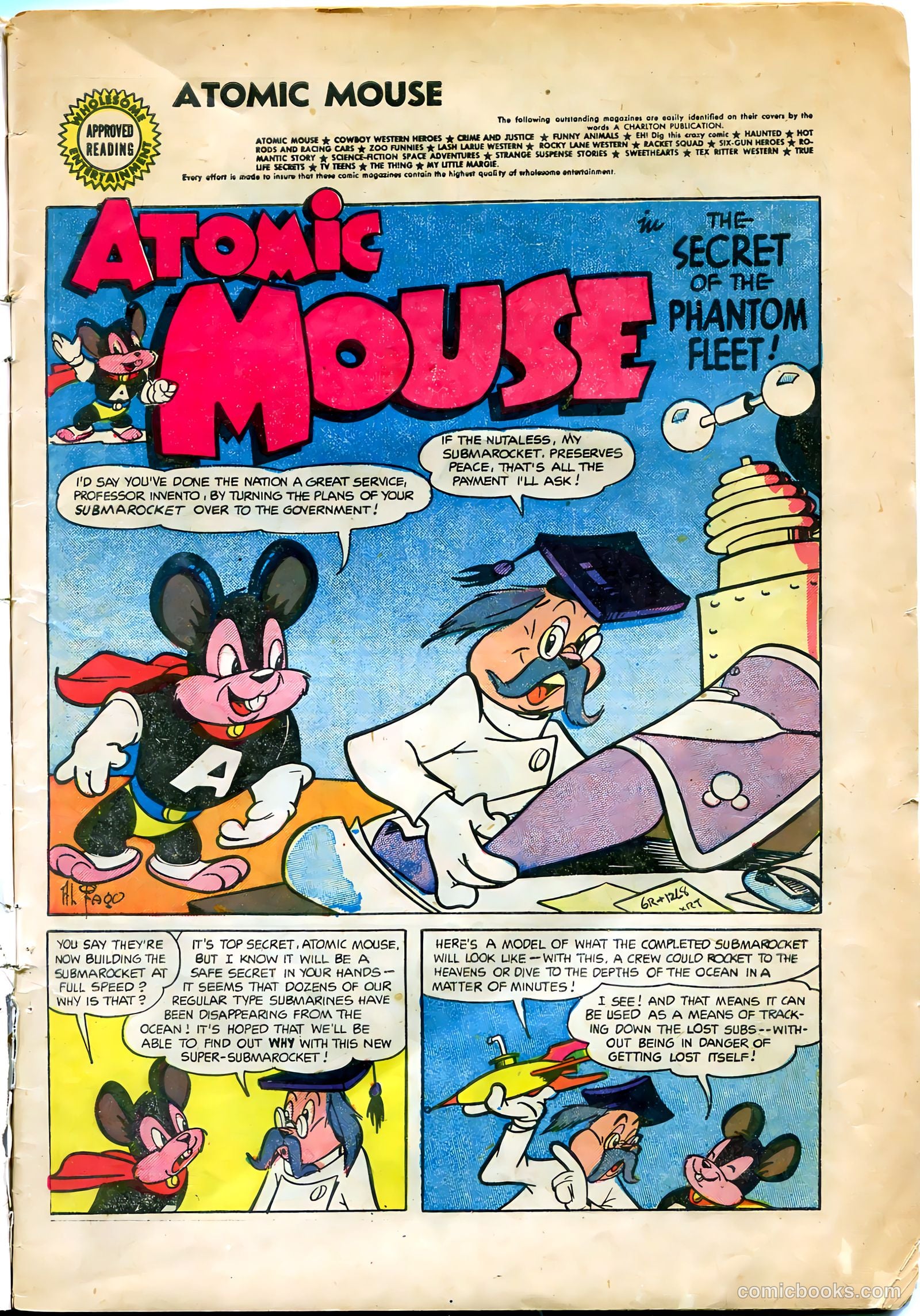 Atomic Mouse #10 (1954) — page 3 of 36