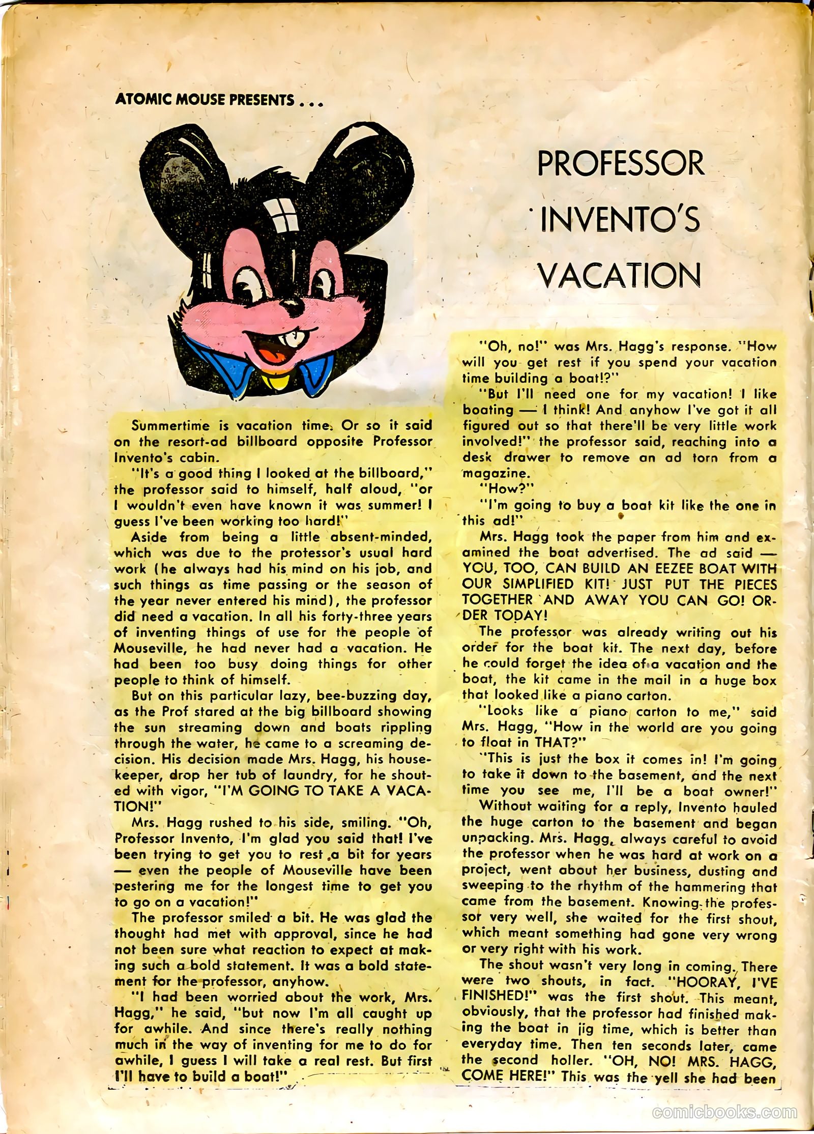 Atomic Mouse #10 (1954) — page 18 of 36