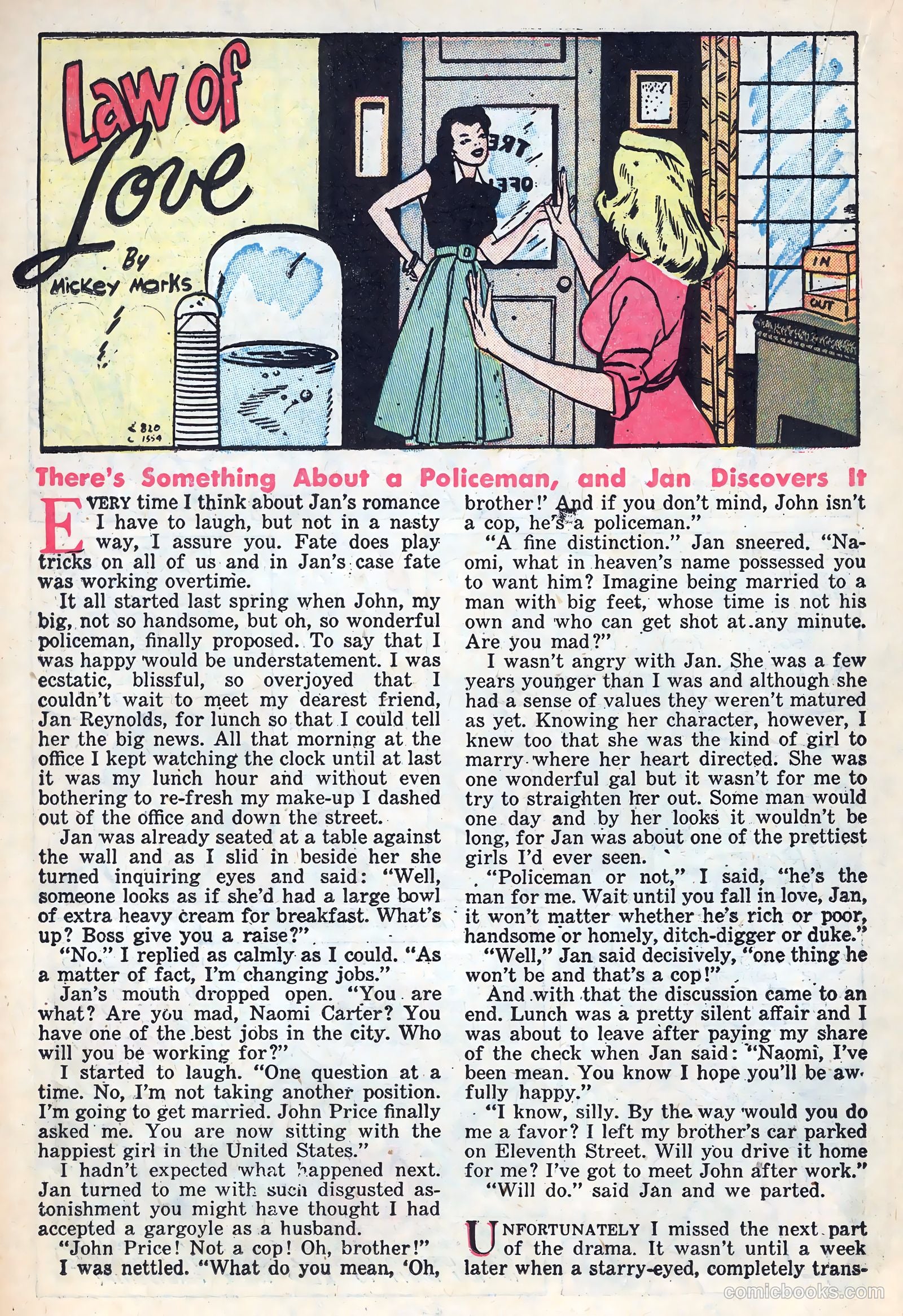 New Romances #18 (1953) — page 22 of 36