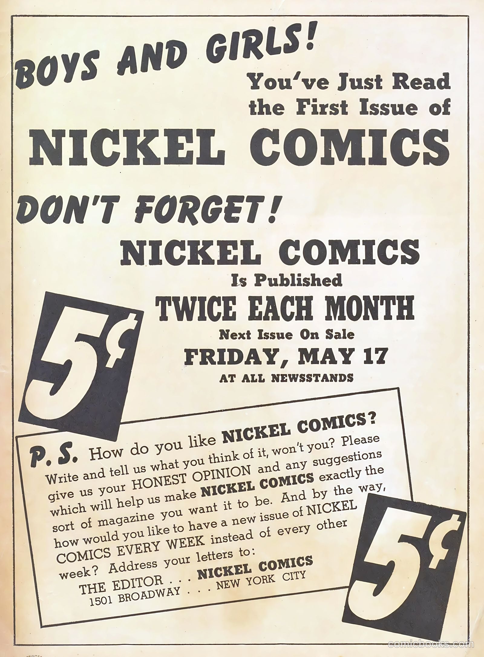 Nickel Comics #1 (1940) — page 35 of 37