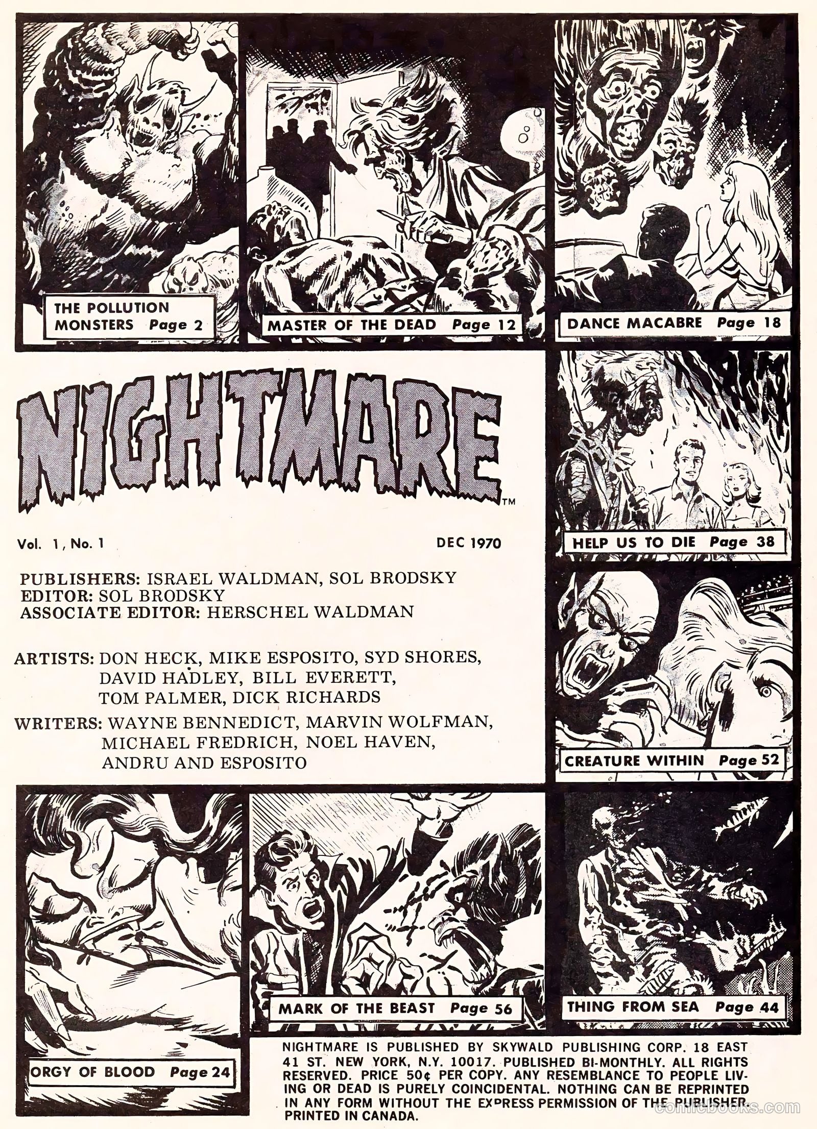Nightmare #1 (1970) — page 3 of 68