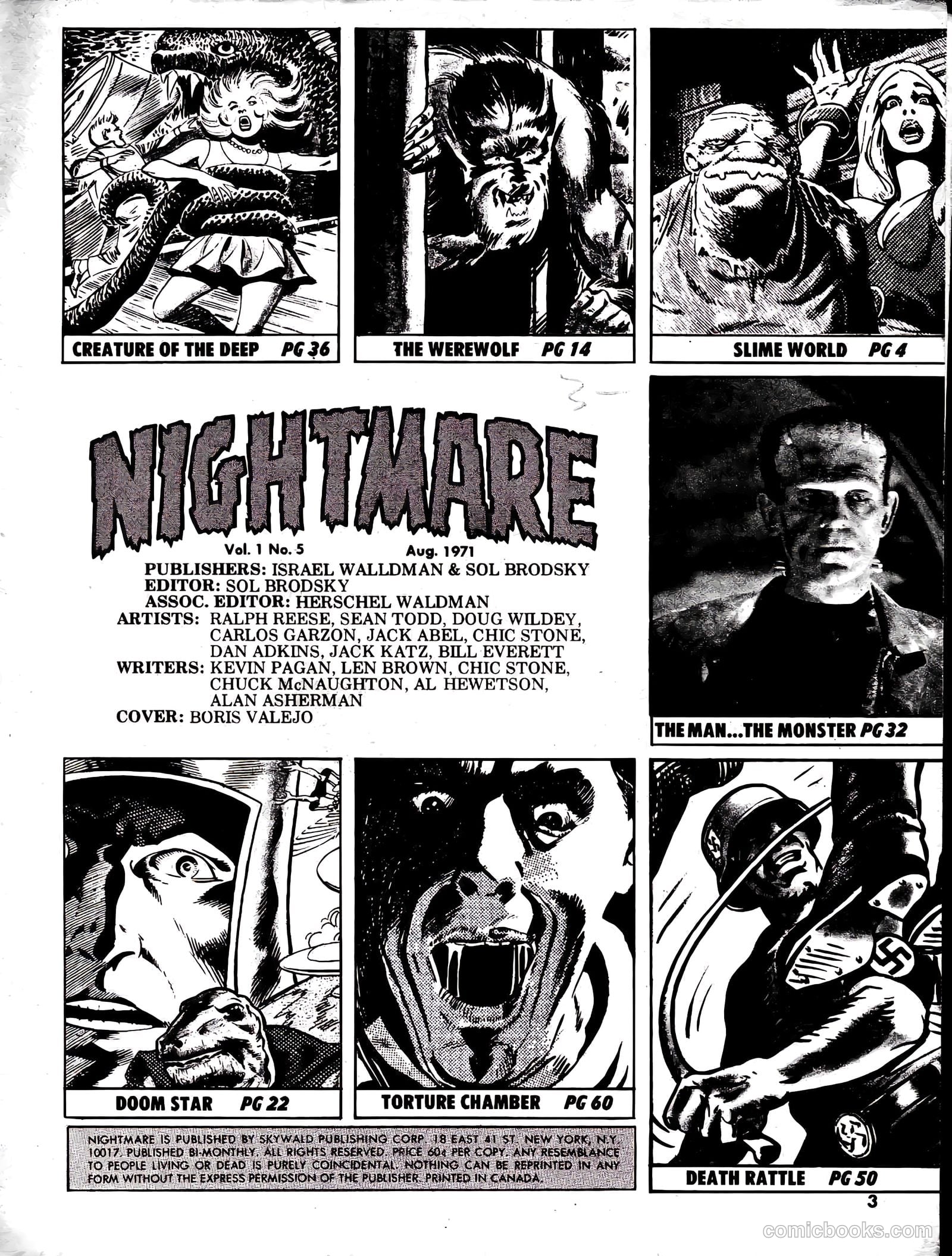 Nightmare #5 (1971) — page 3 of 60