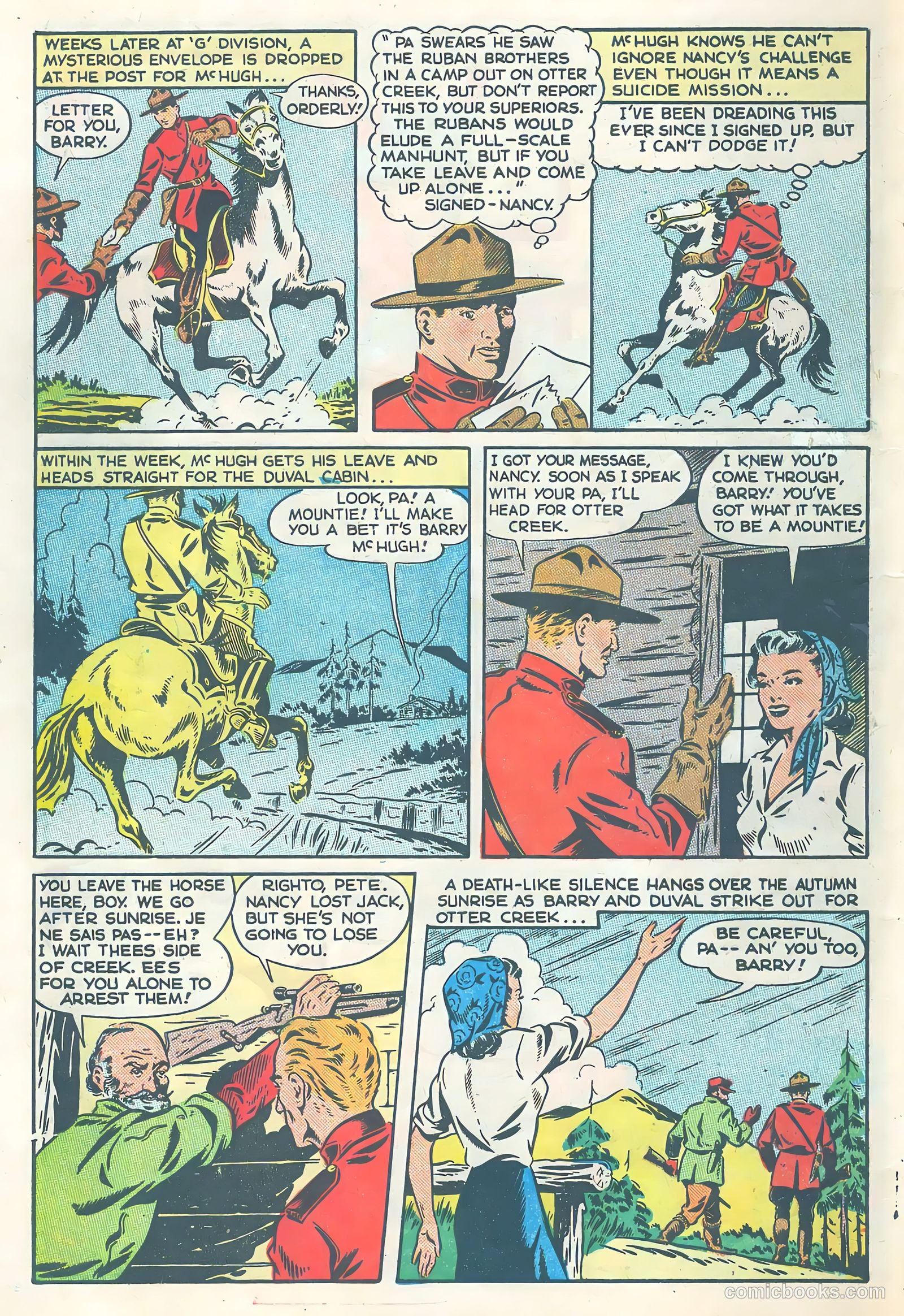 Northwest Mounties #4 (1949) — page 32 of 36