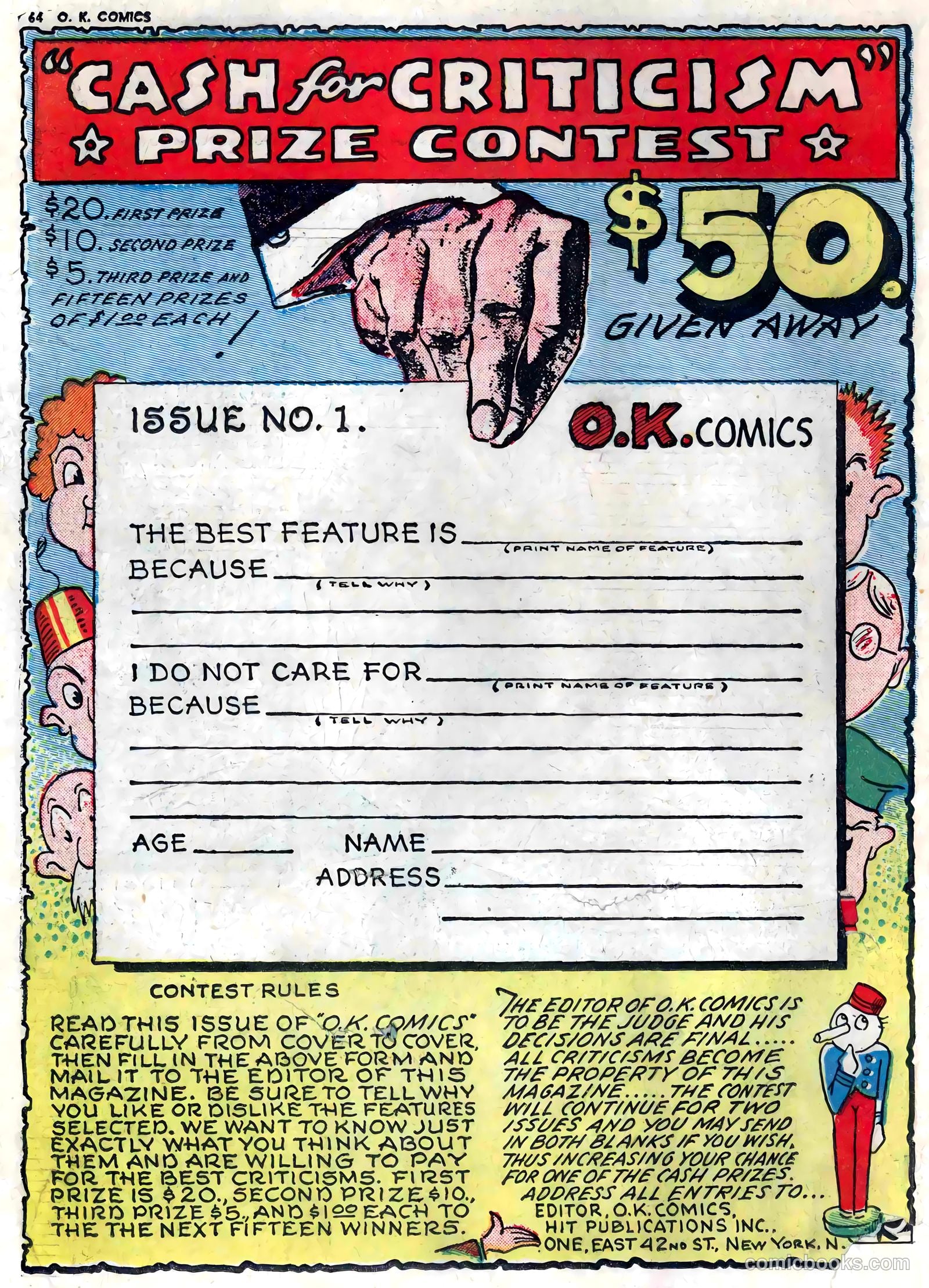 O.K. Comics #1 (1972) — page 65 of 66