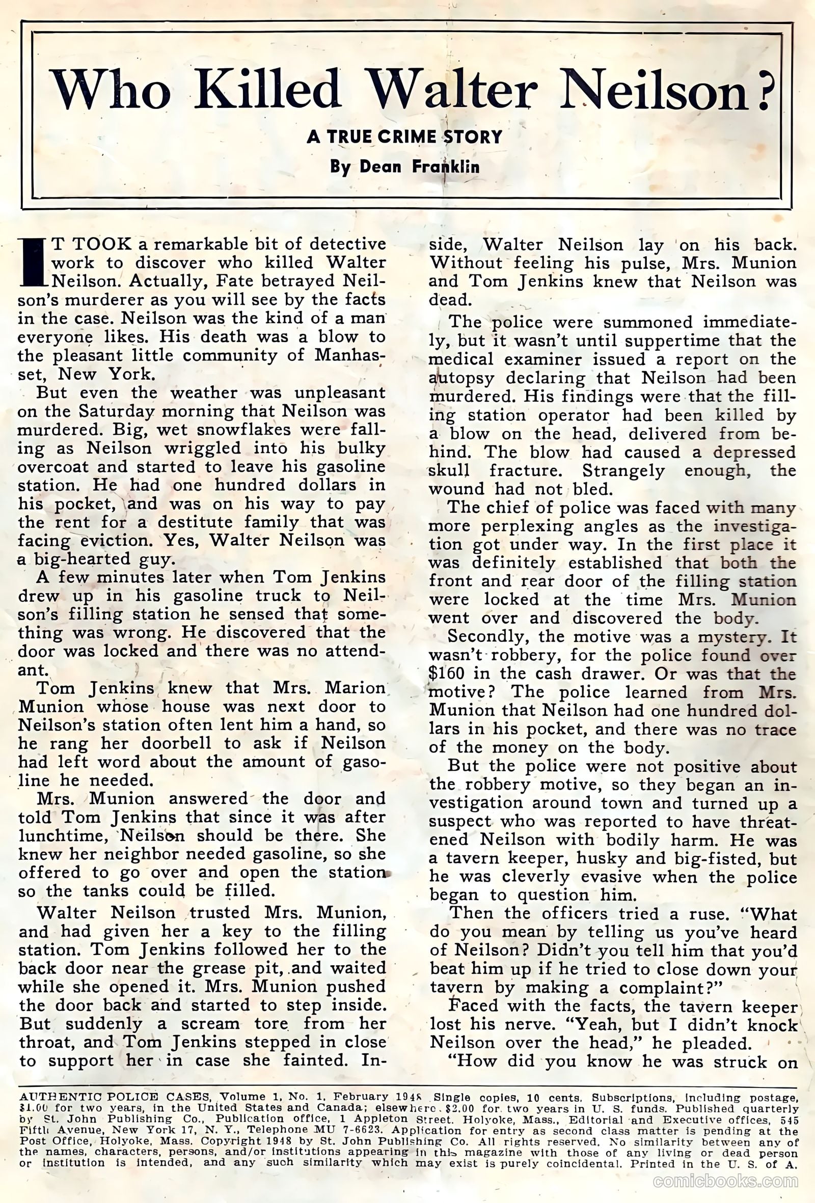 Authentic Police Cases #1 (1948) — page 2 of 36