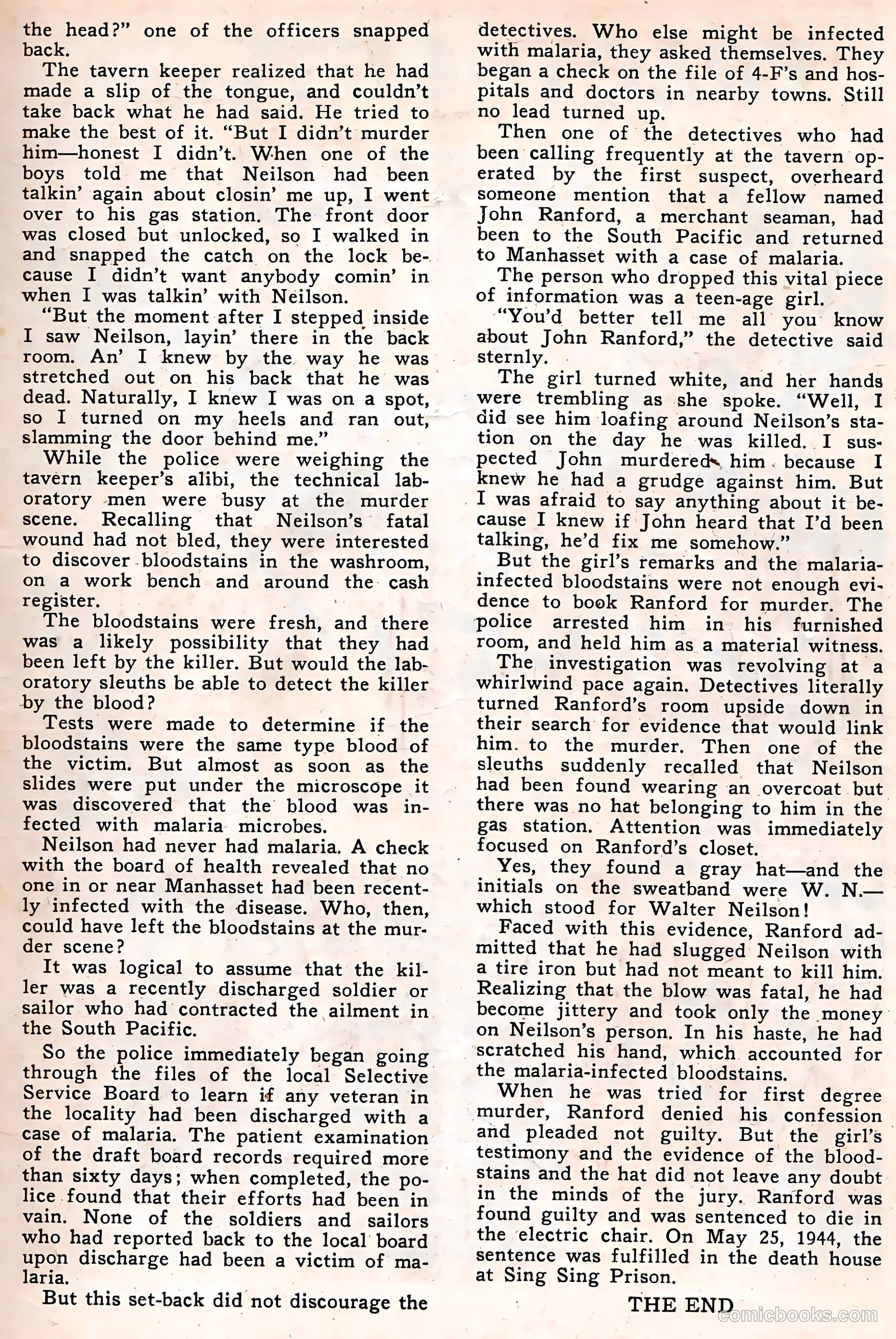 Authentic Police Cases #1 (1948) — page 35 of 36