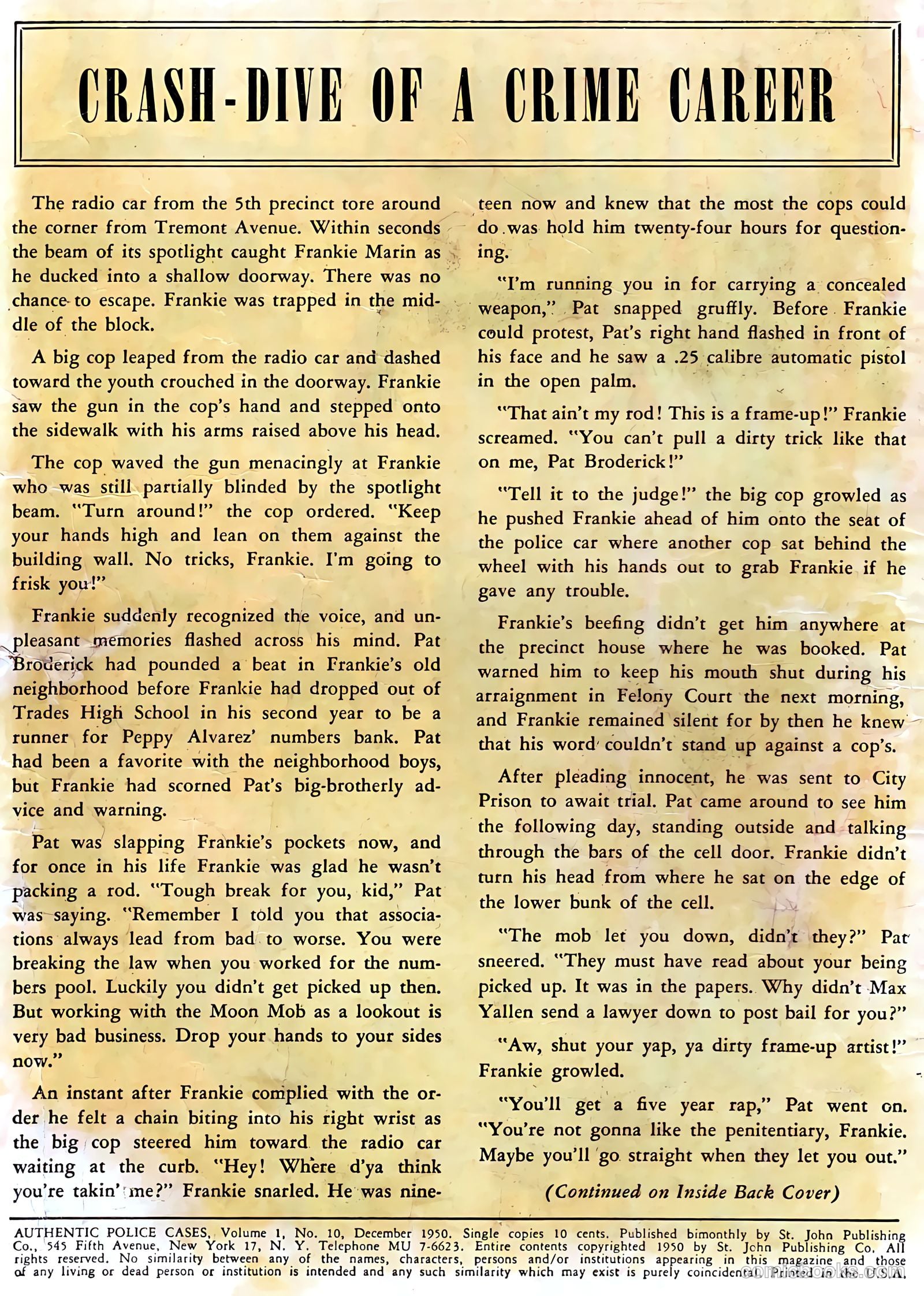 Authentic Police Cases #10 (1950) — page 2 of 36