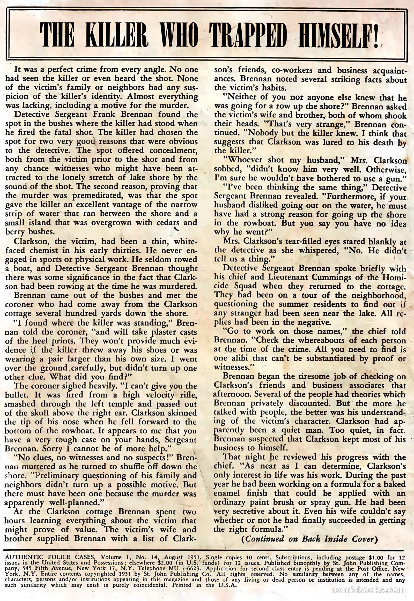 Authentic Police Cases #14 (1951) — page 2 of 36