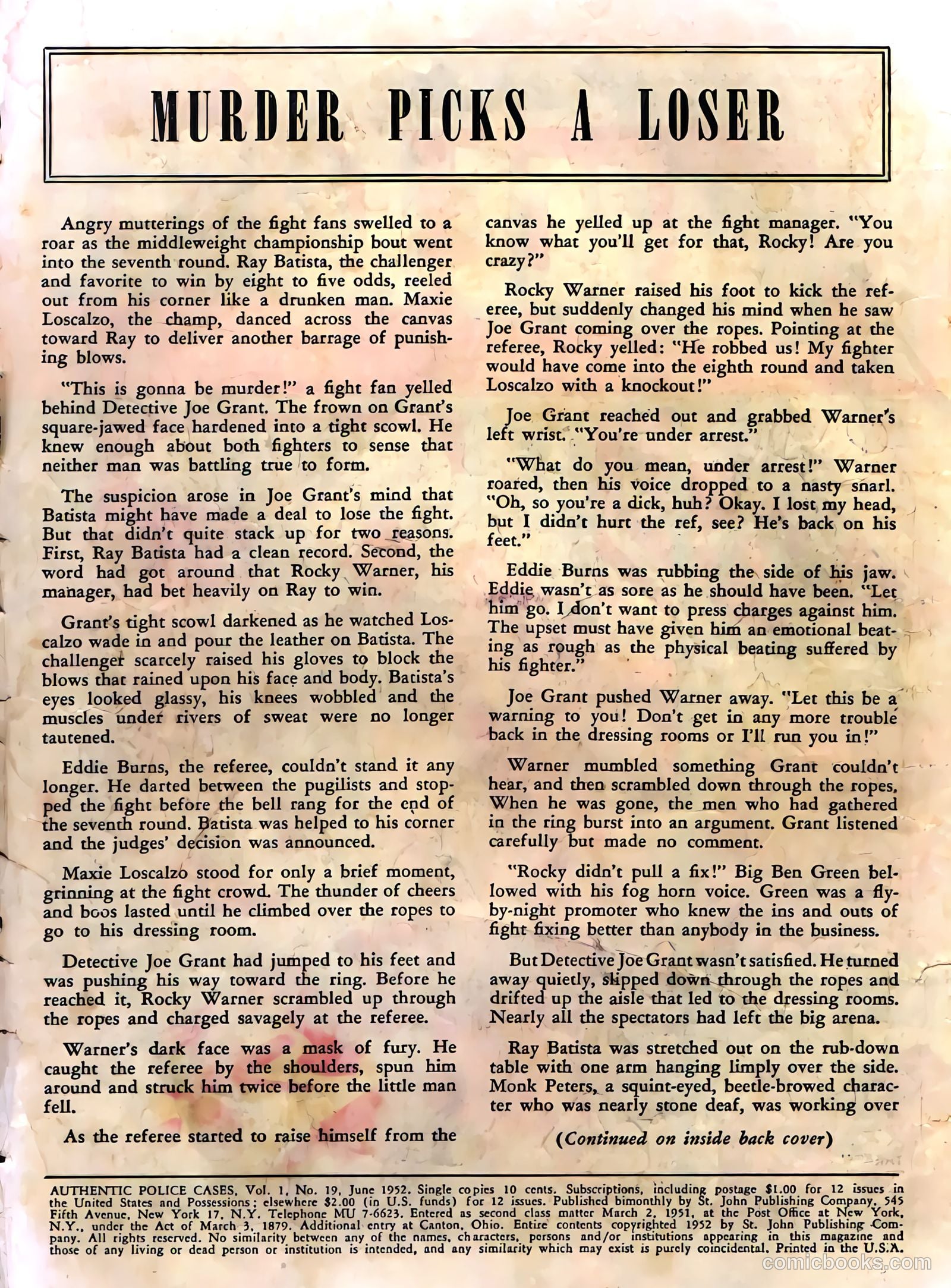 Authentic Police Cases #19 (1952) — page 2 of 36
