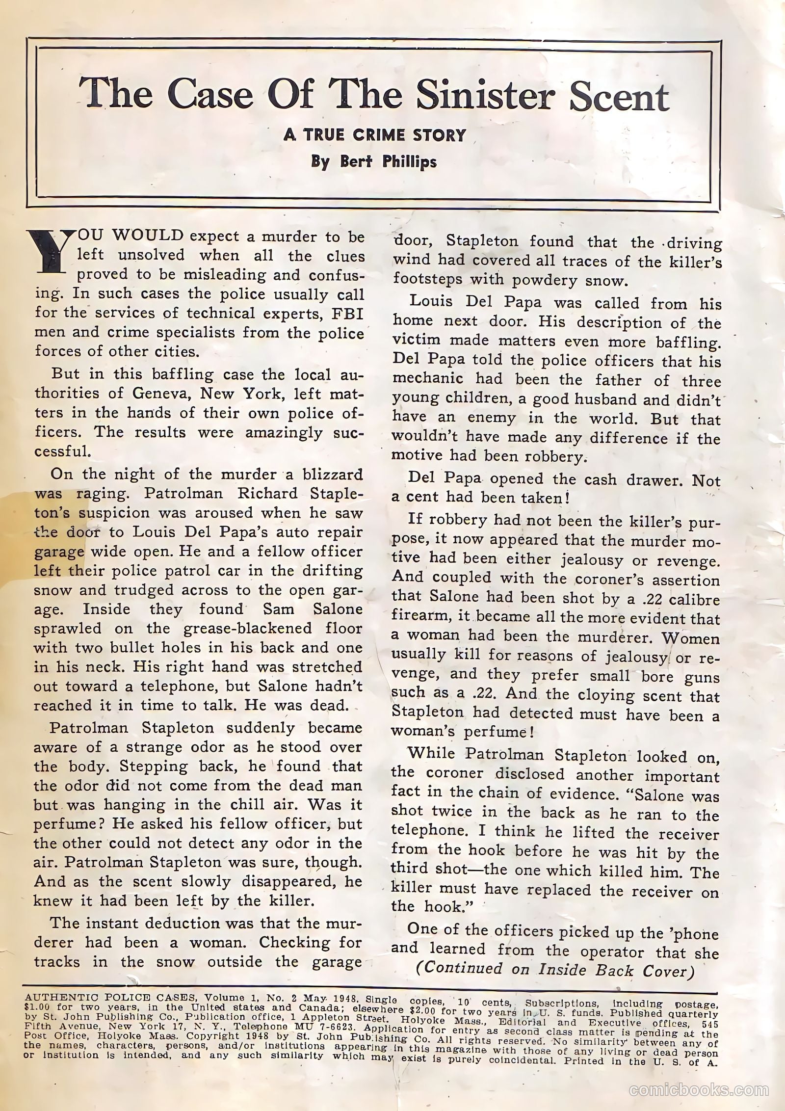 Authentic Police Cases #2 (1948) — page 2 of 36