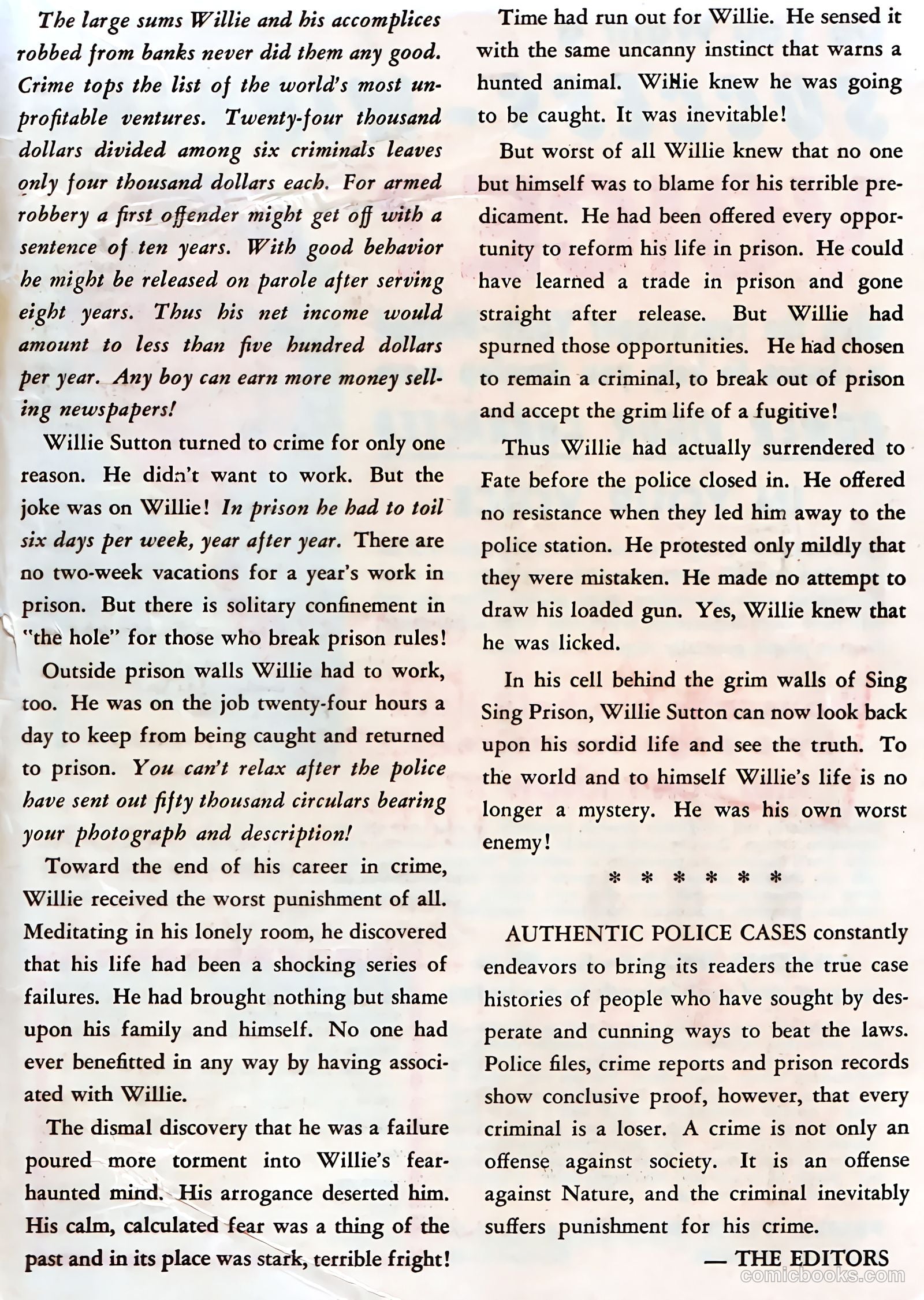 Authentic Police Cases #21 (1952) — page 35 of 36