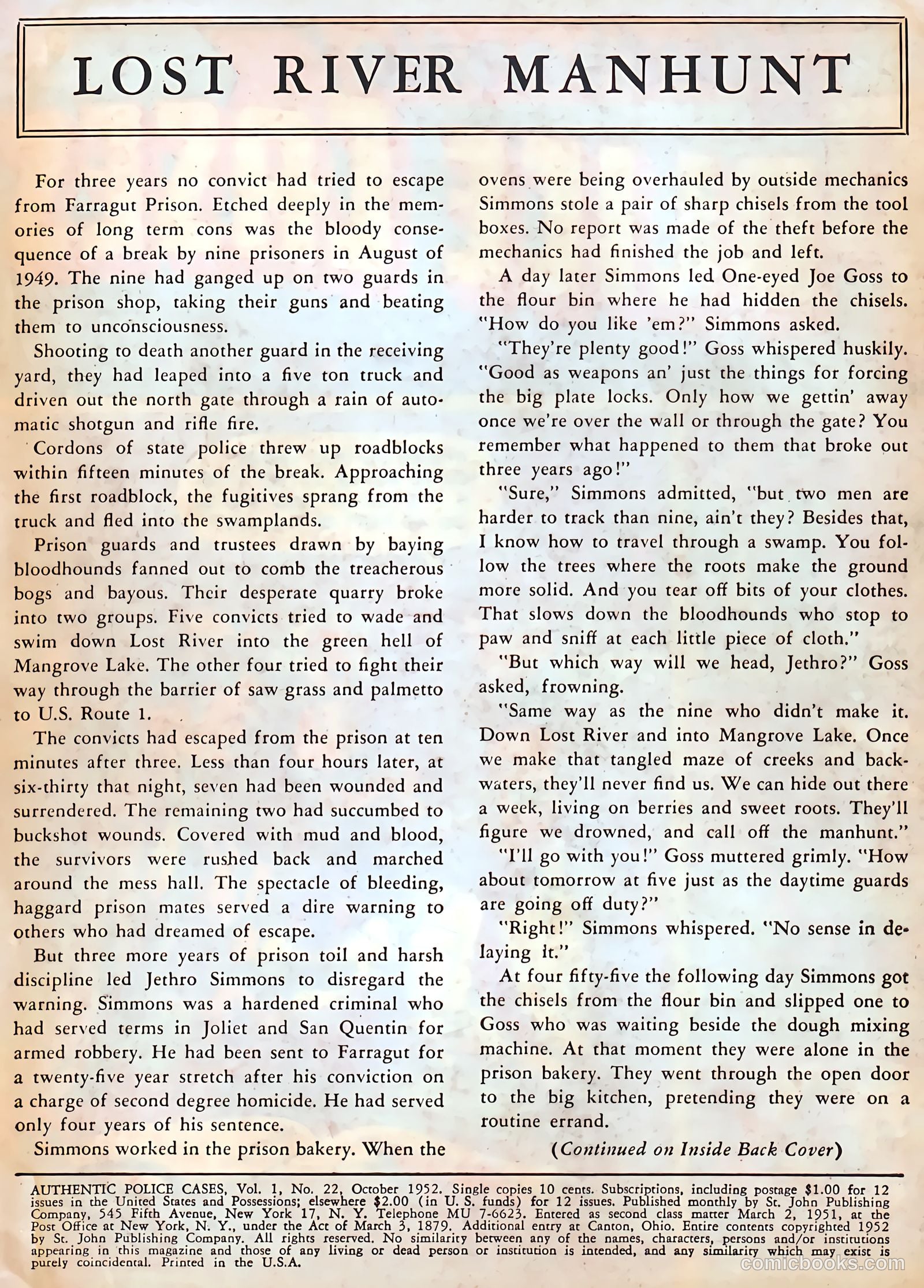 Authentic Police Cases #22 (1952) — page 2 of 36