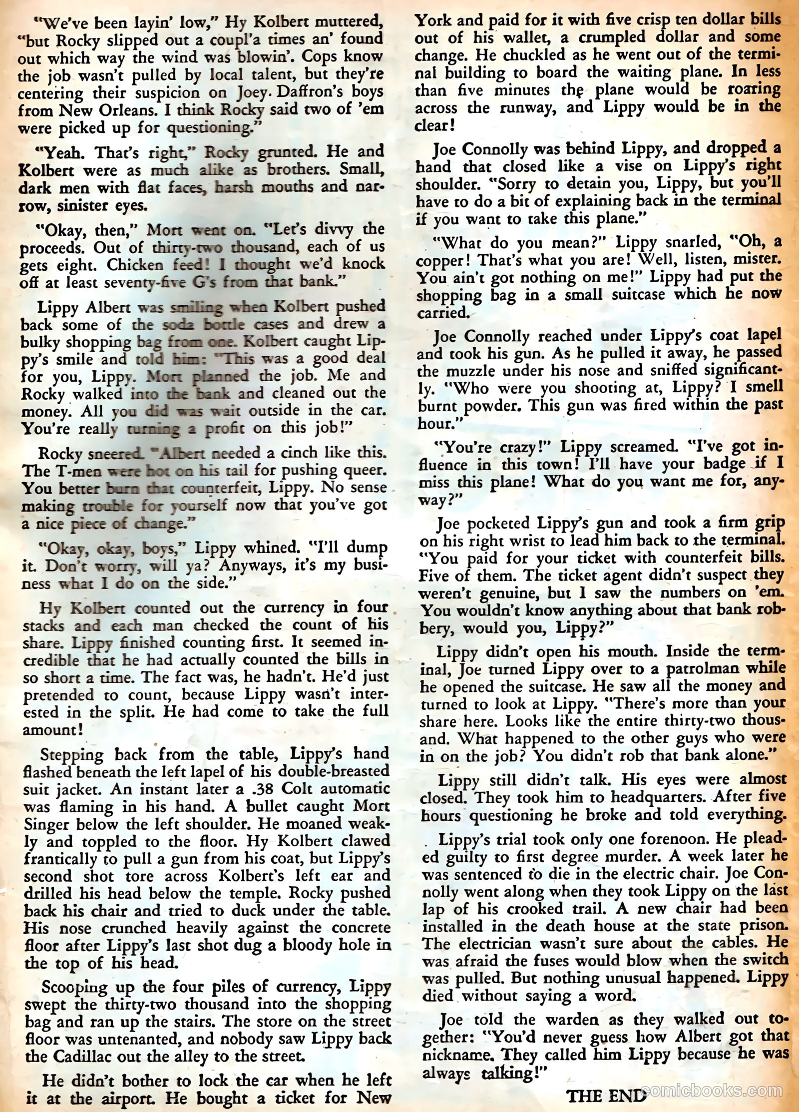 Authentic Police Cases #36 (1954) — page 35 of 36