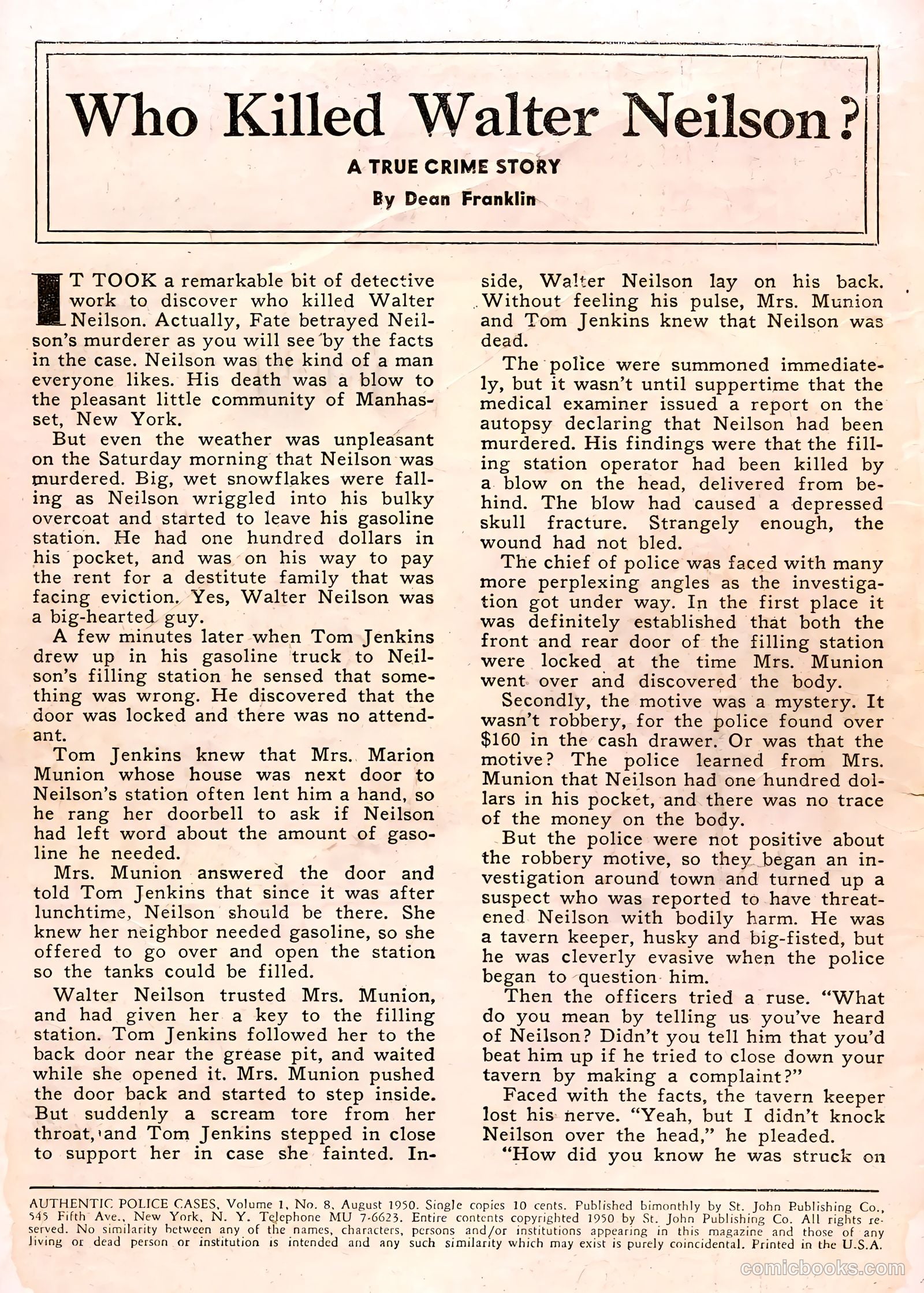 Authentic Police Cases #8 (1950) — page 2 of 36