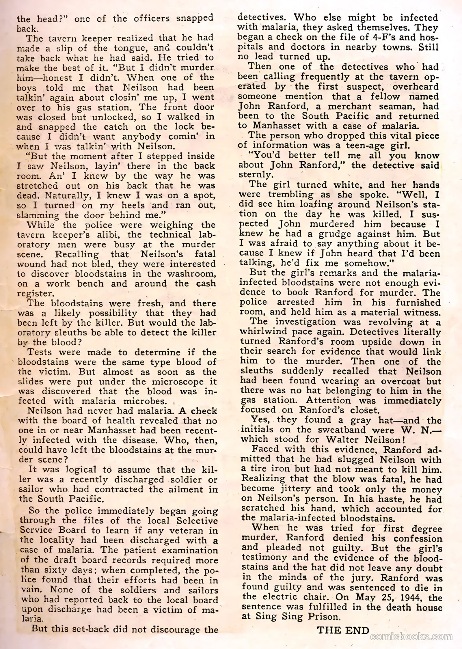 Authentic Police Cases #8 (1950) — page 35 of 36