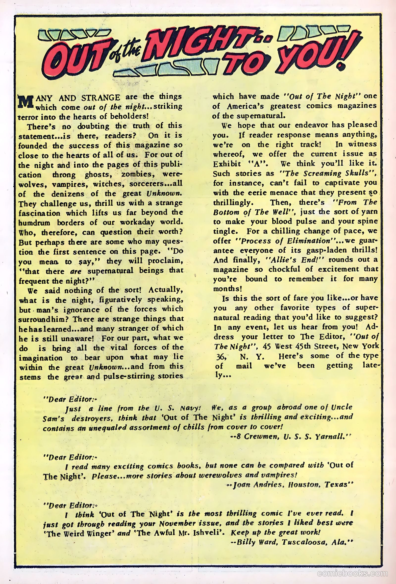 Out of the Night #13 (1954) — page 26 of 36