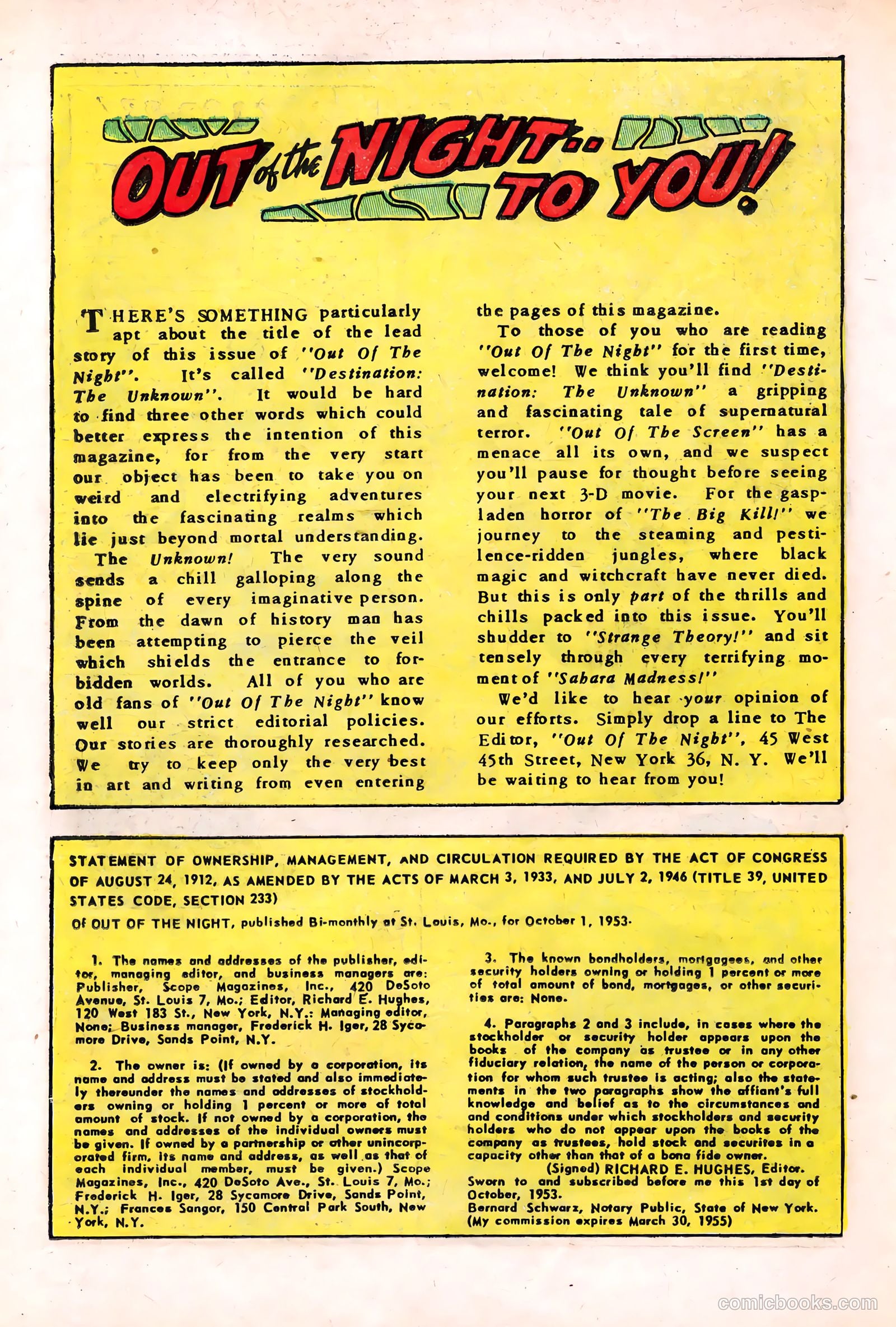 Out of the Night #14 (1954) — page 18 of 36