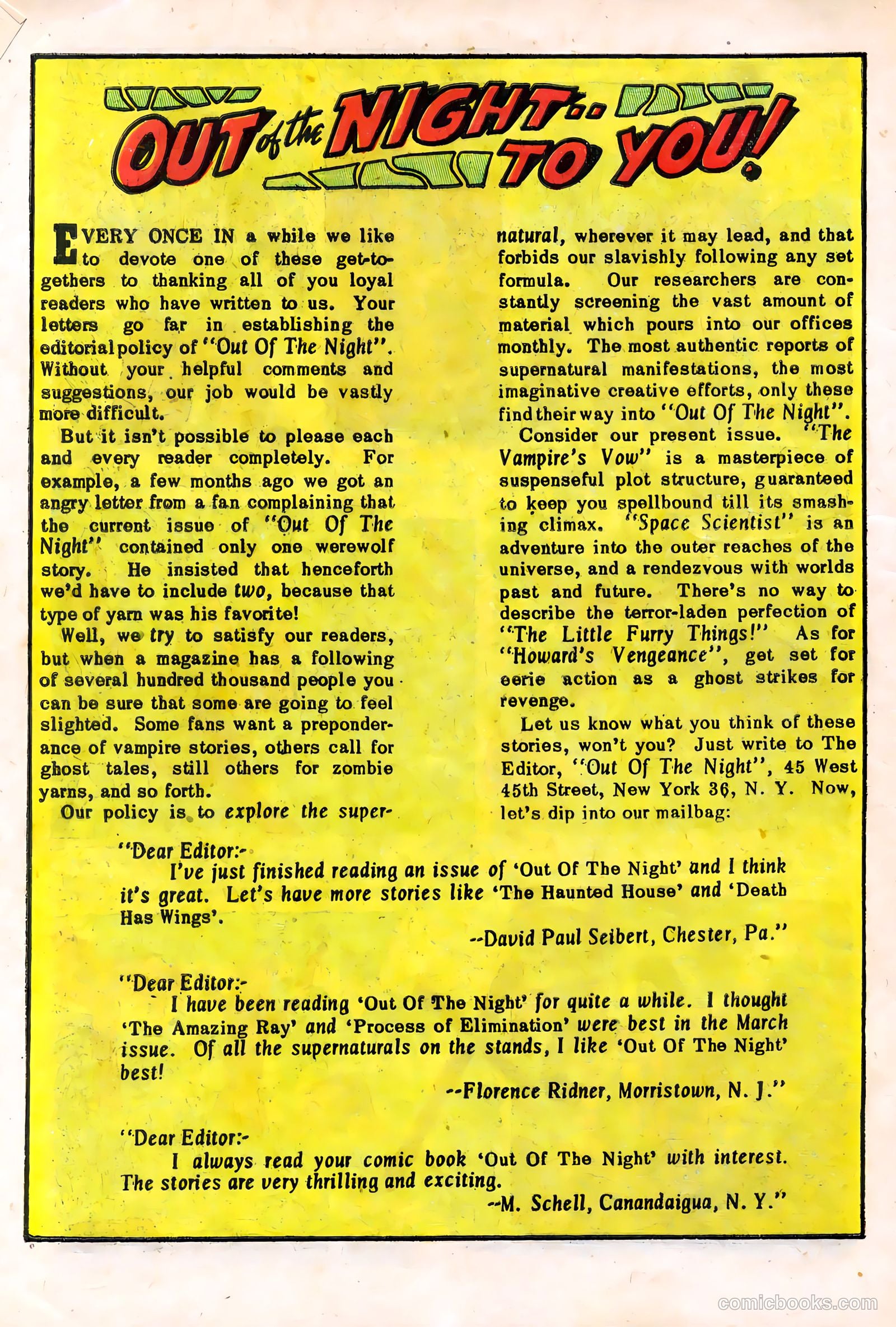 Out of the Night #15 (1954) — page 28 of 36