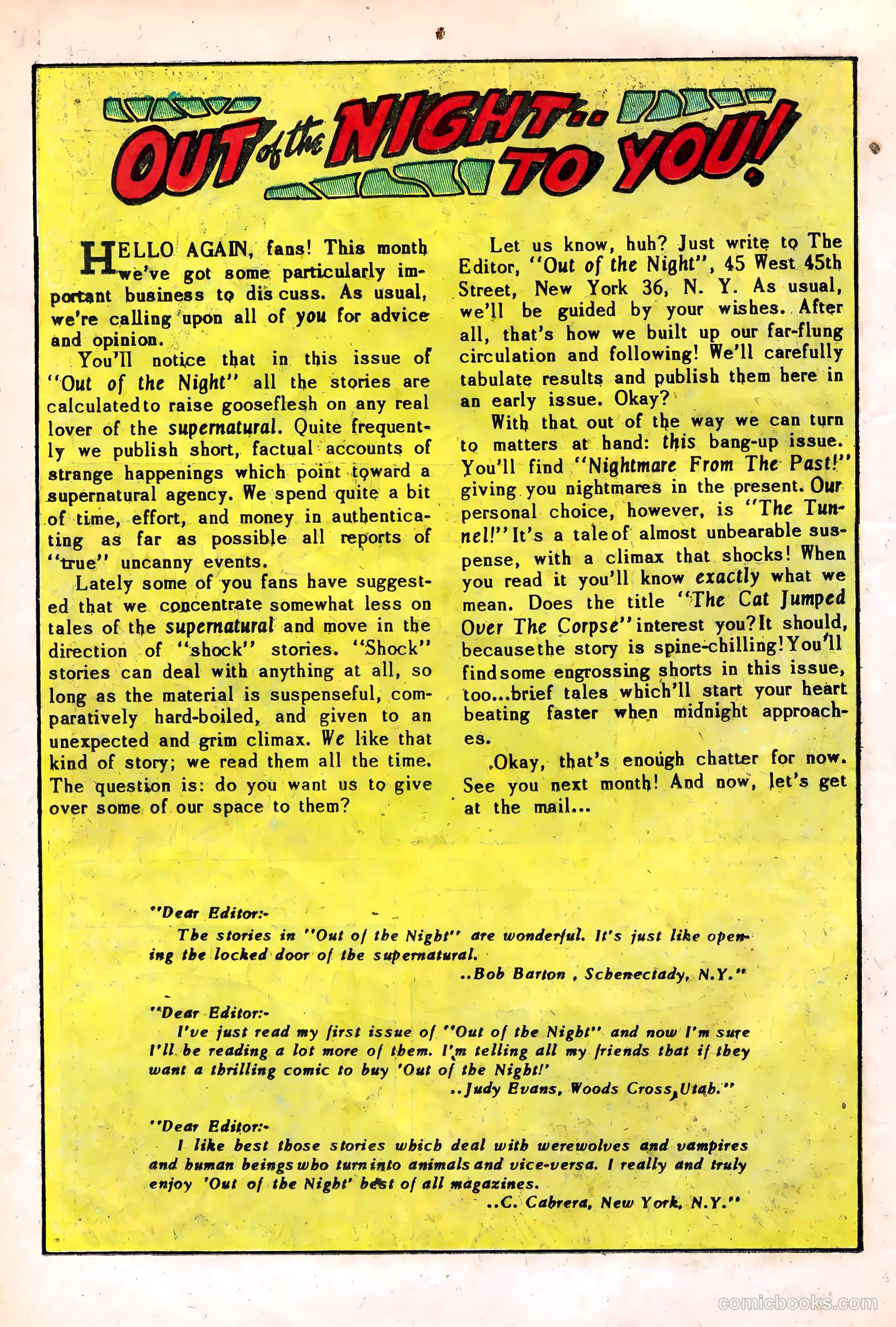 Out of the Night #16 (1954) — page 18 of 36