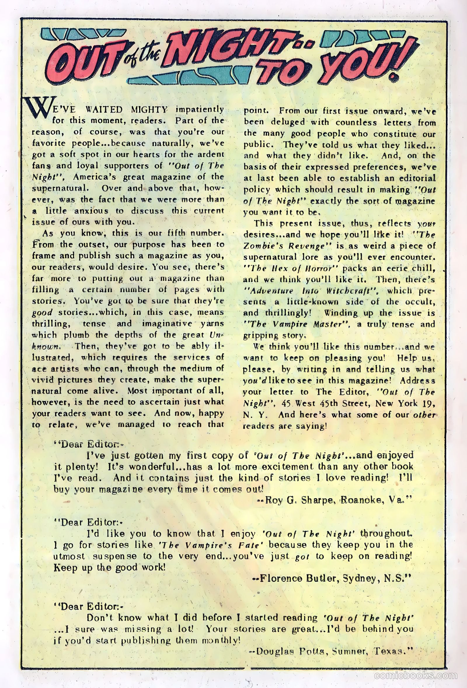 Out of the Night #5 (1952) — page 18 of 36