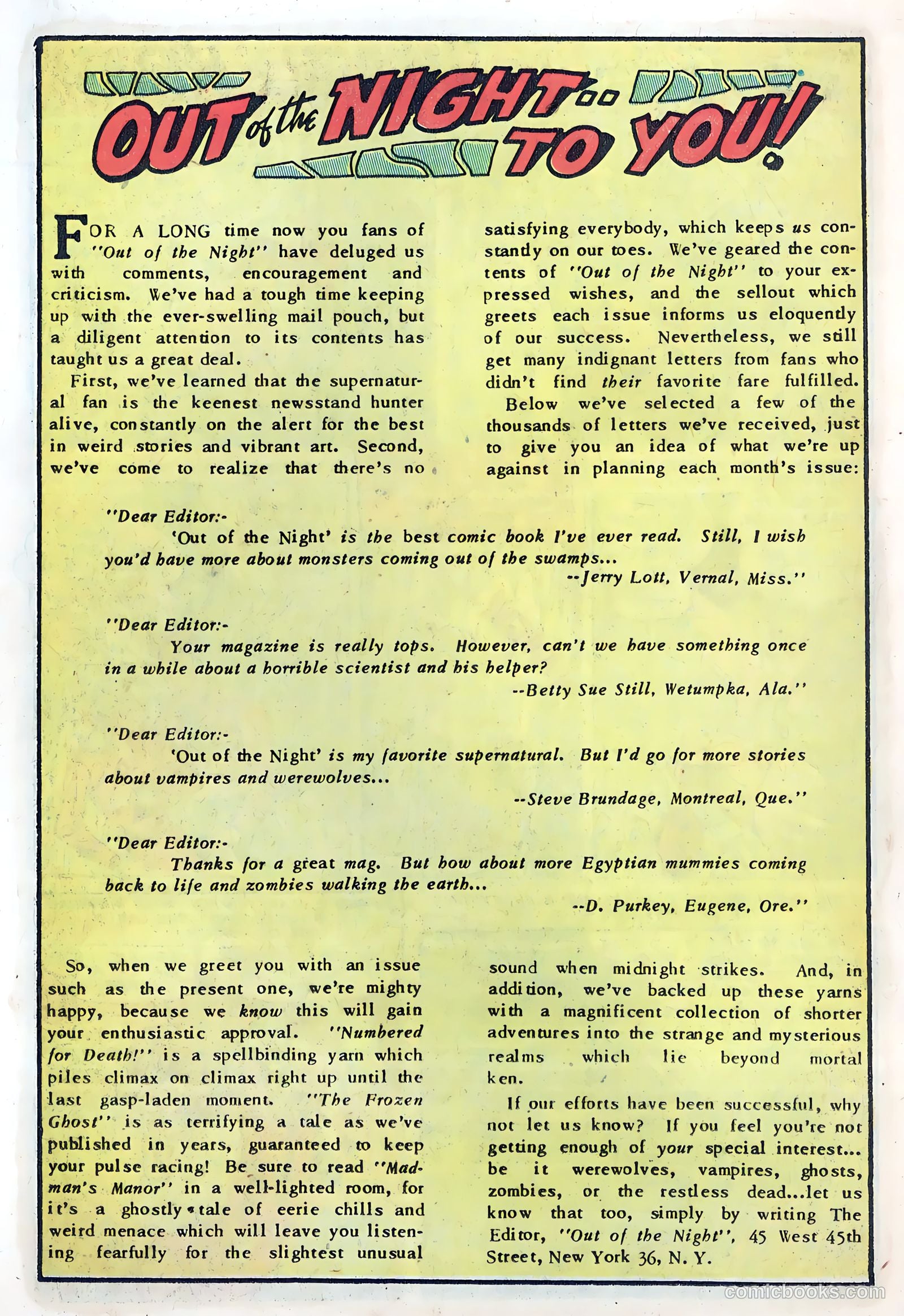 Out of the Night #8 (1953) — page 22 of 36