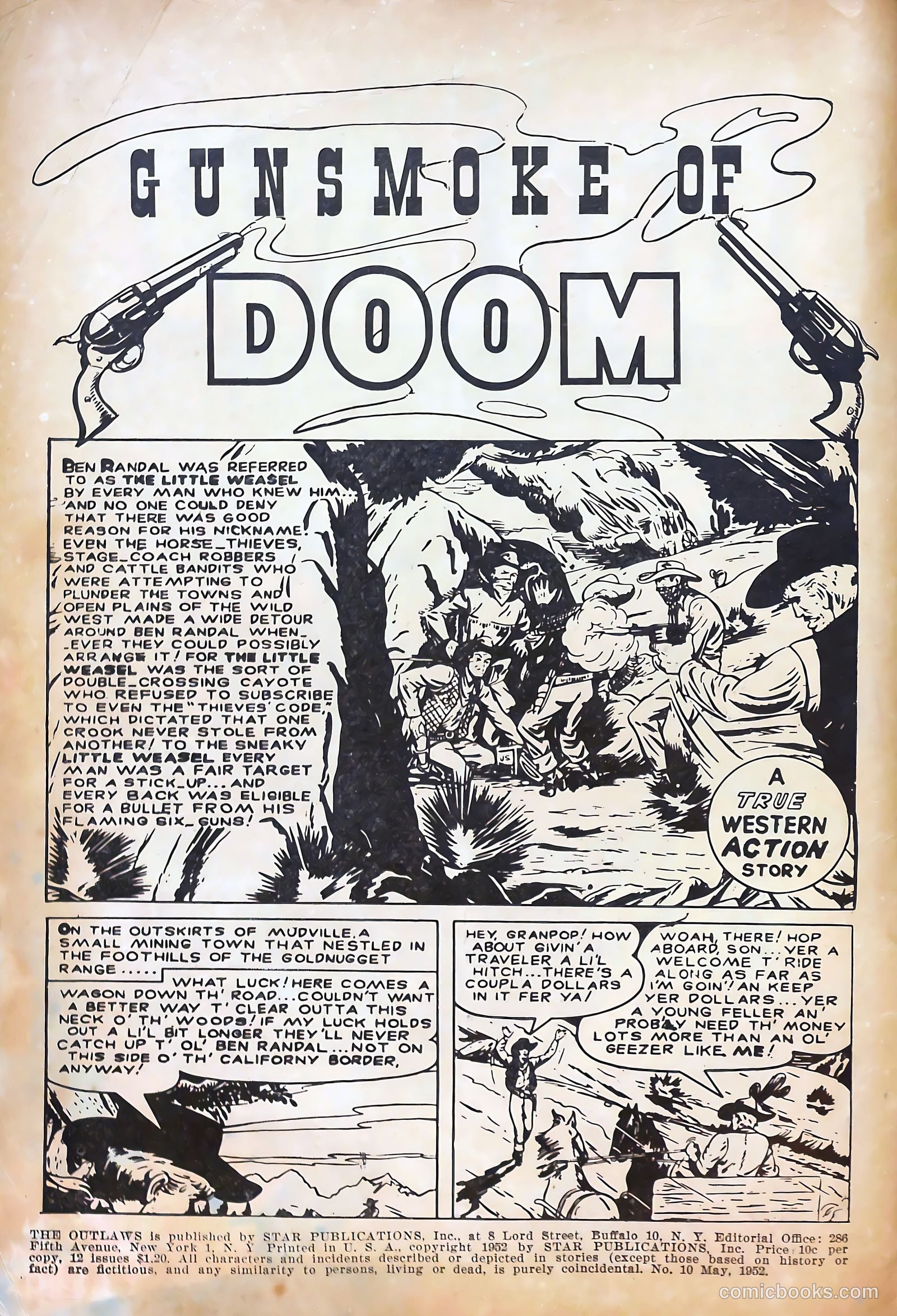 Outlaws #10 (1952) — page 2 of 36