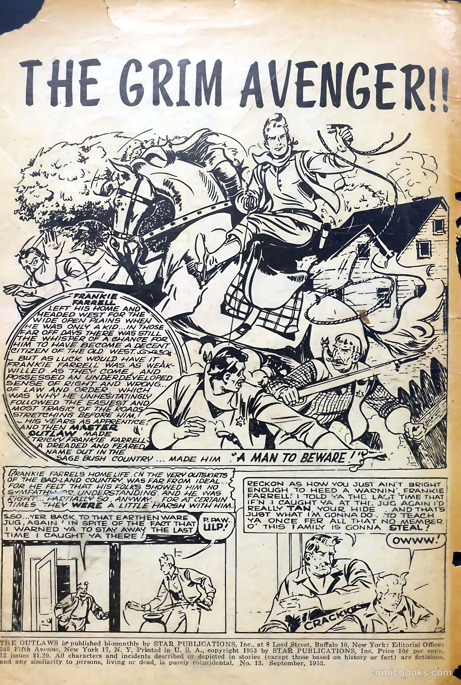 Outlaws #13 (1953) — page 2 of 36