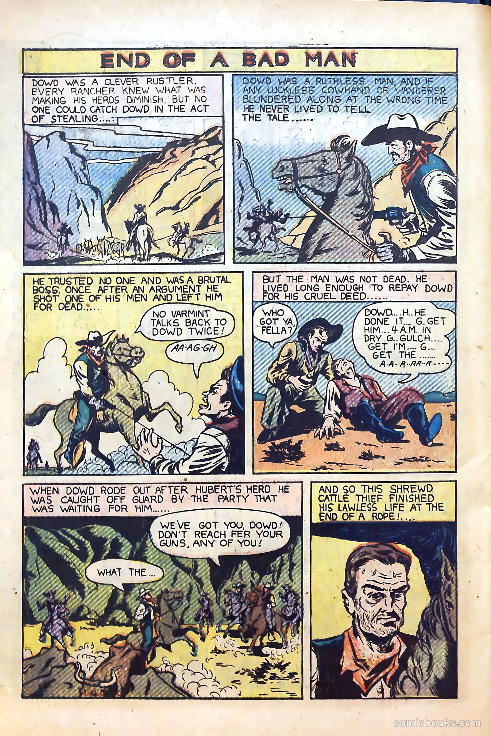 Outlaws #14 (1954) — page 30 of 36