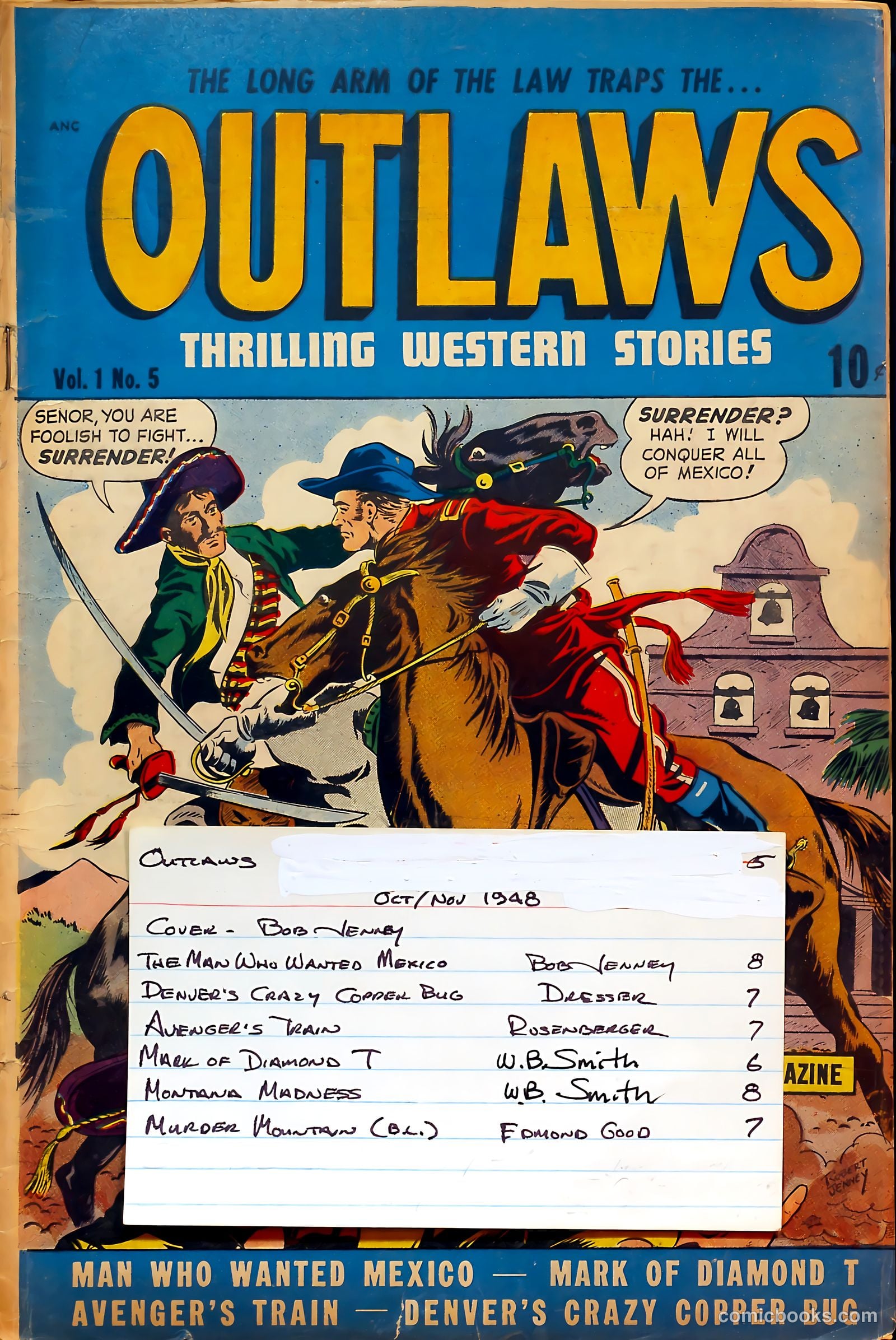 Outlaws #5 (1943) — page 53 of 53