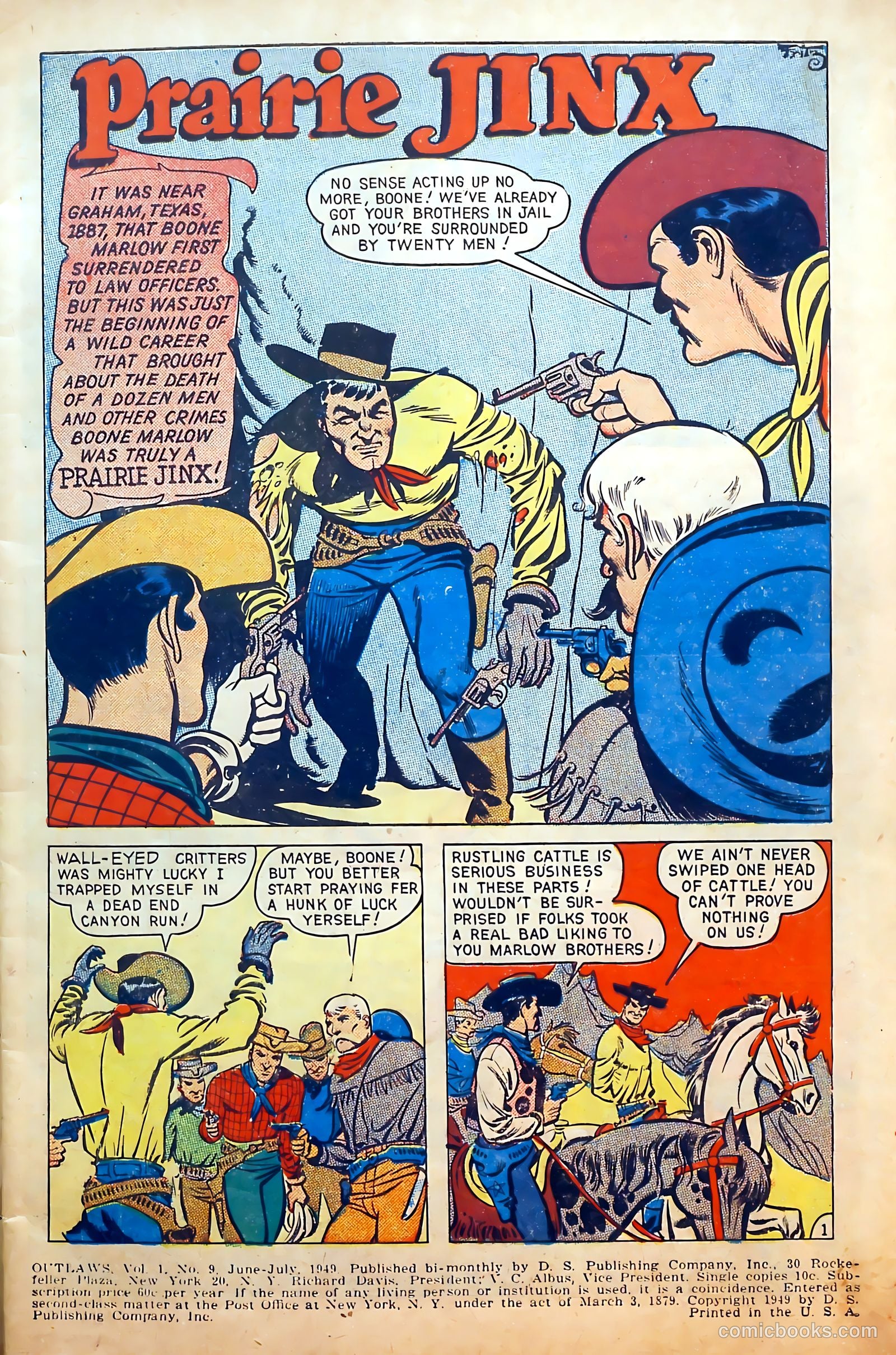 Outlaws #9 (1949) — page 3 of 36