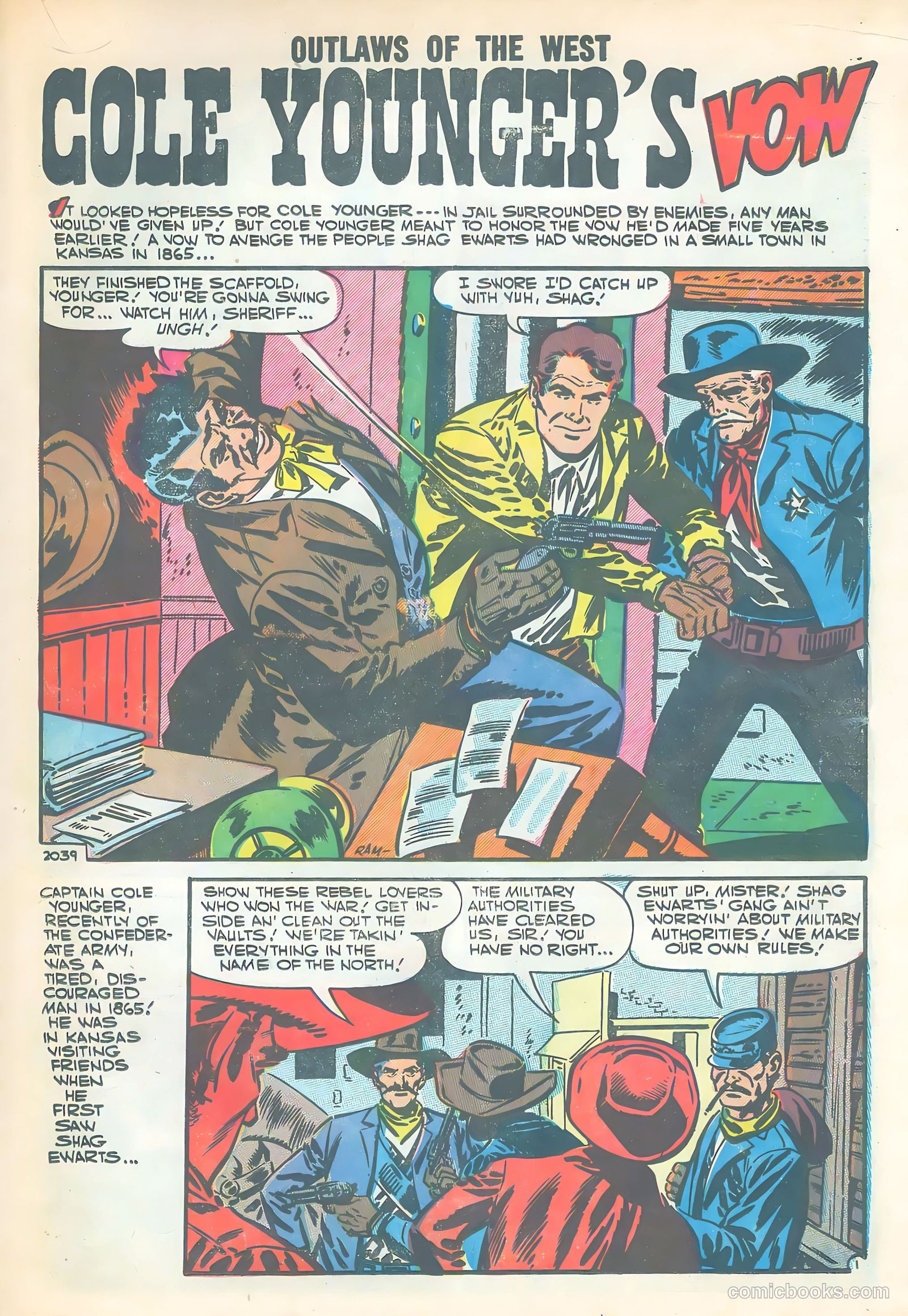Outlaws of the West #11 (1957) — page 19 of 36