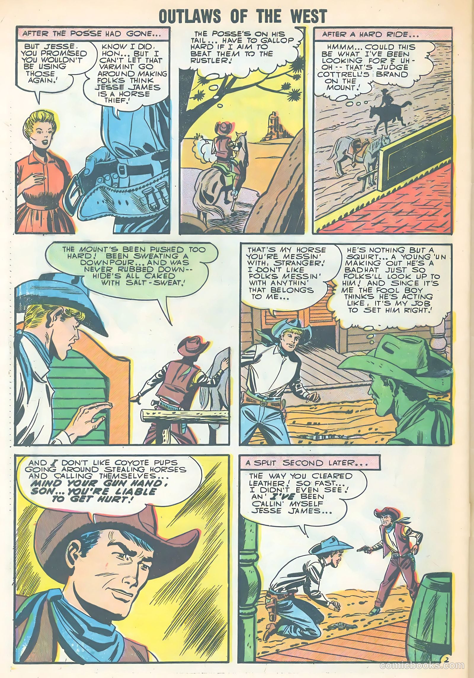Outlaws of the West #11 (1957) — page 32 of 36