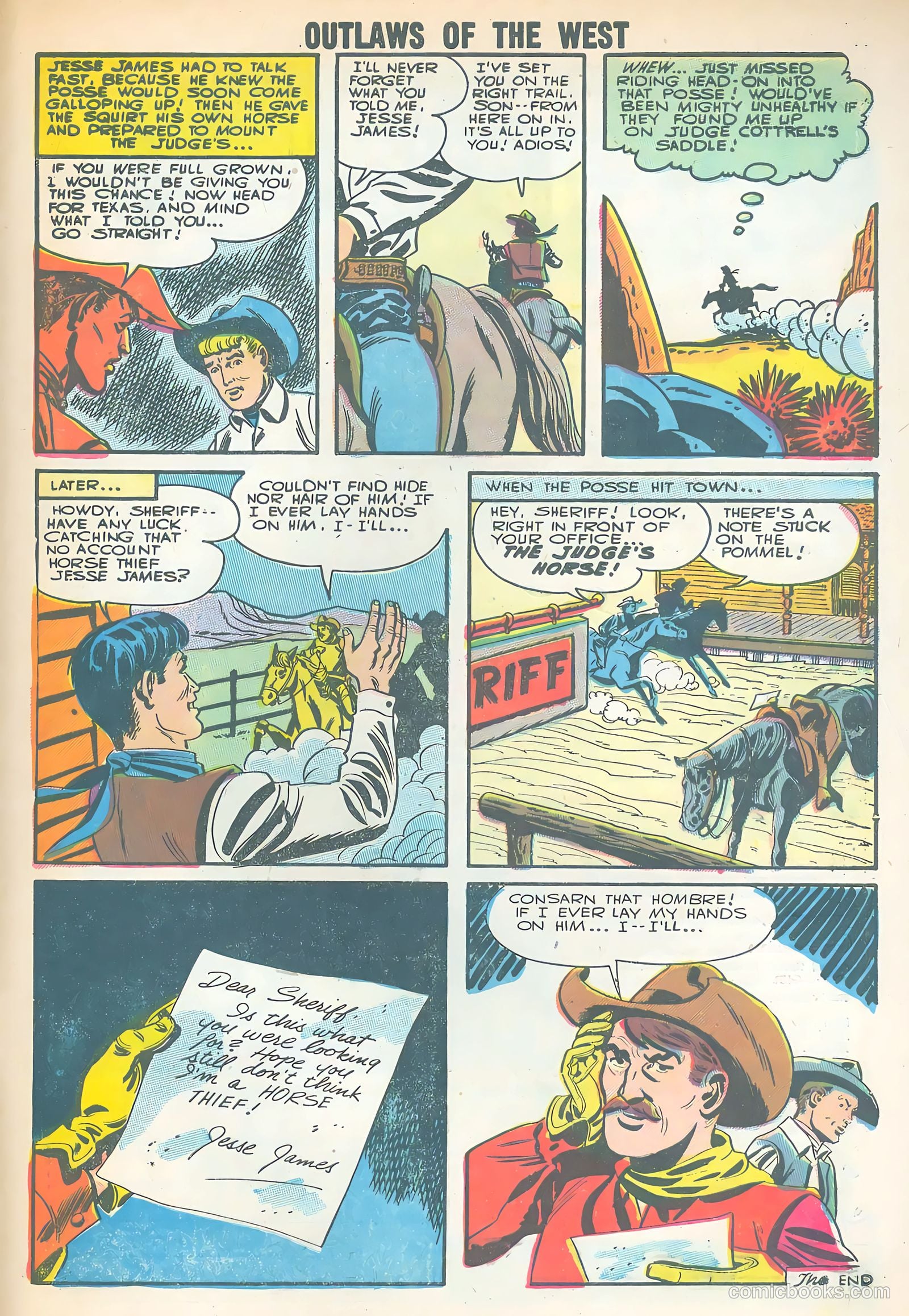 Outlaws of the West #11 (1957) — page 33 of 36
