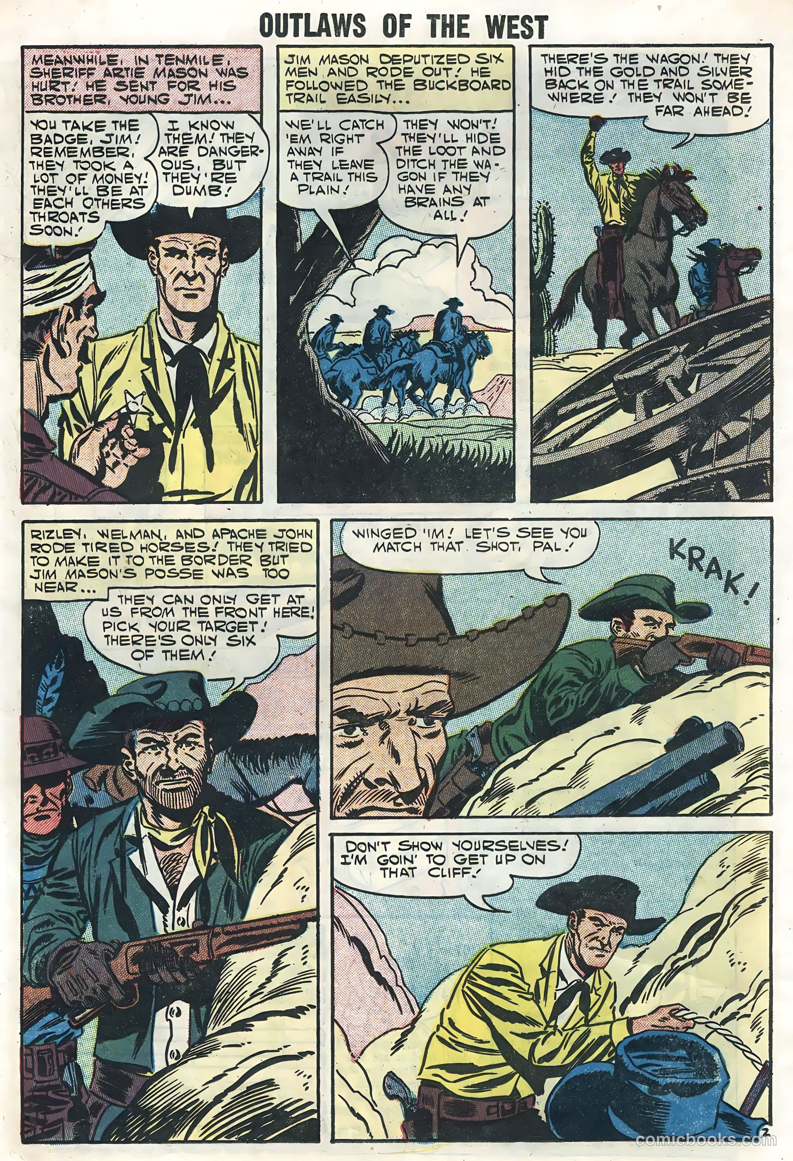 Outlaws of the West #13 (1957) — page 16 of 36