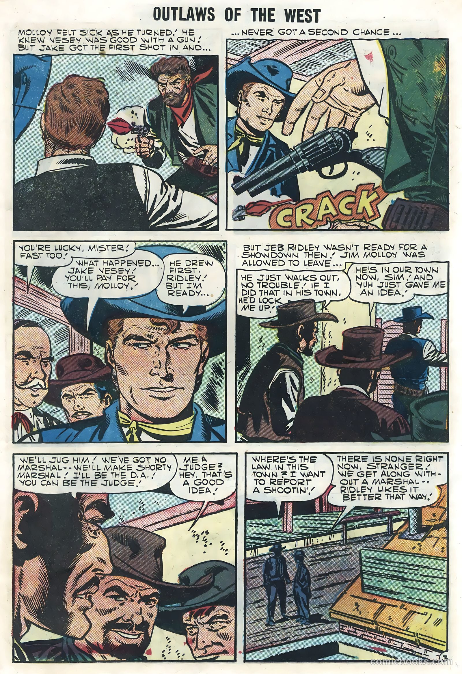 Outlaws of the West #13 (1957) — page 25 of 36