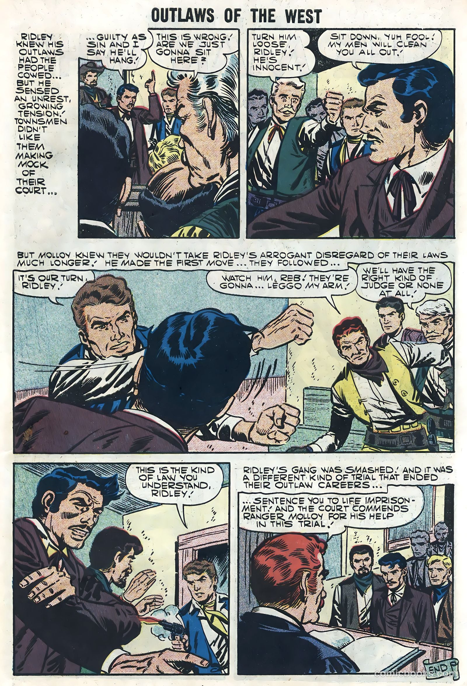 Outlaws of the West #13 (1957) — page 27 of 36