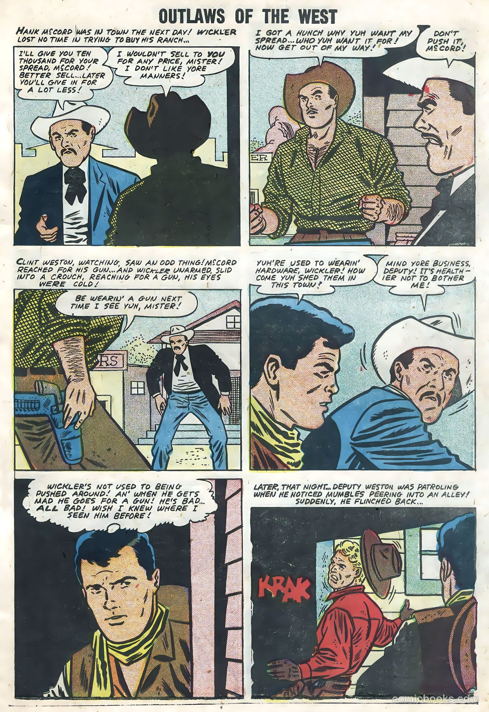 Outlaws of the West #14 (1958) — page 45 of 68