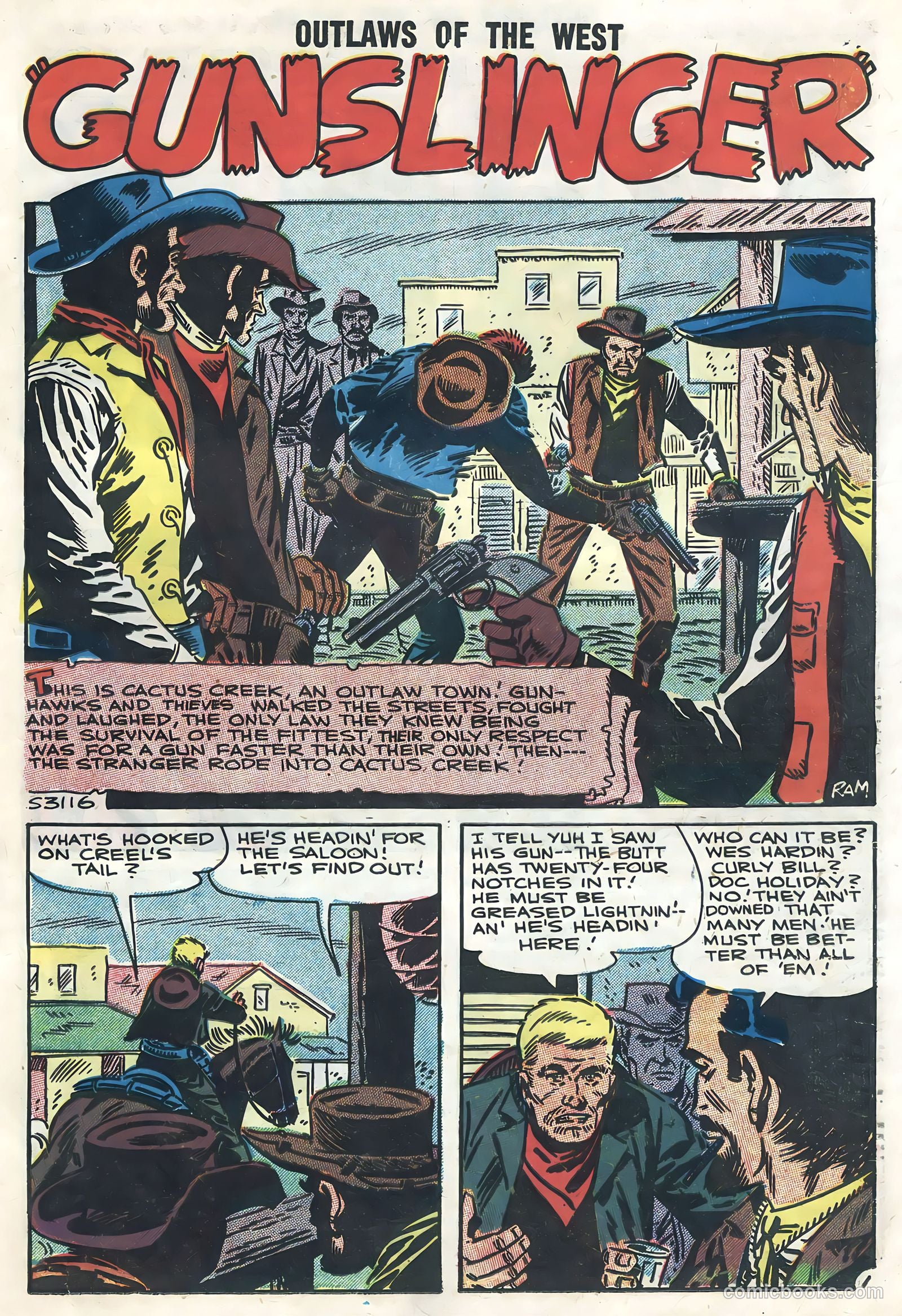 Outlaws of the West #14 (1958) — page 49 of 68