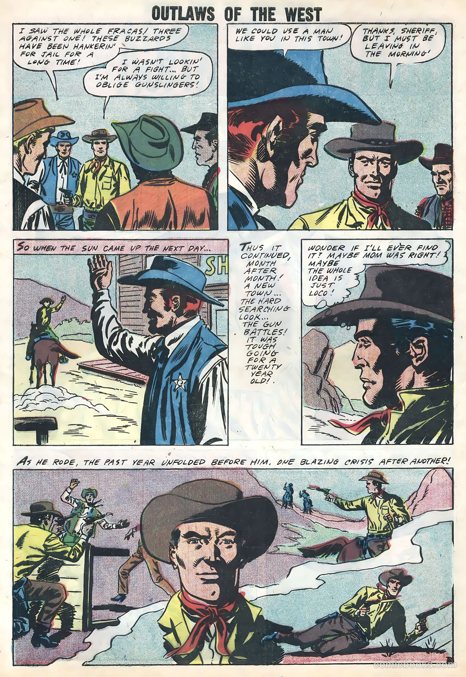 Outlaws of the West #16 (1958) — page 4 of 36