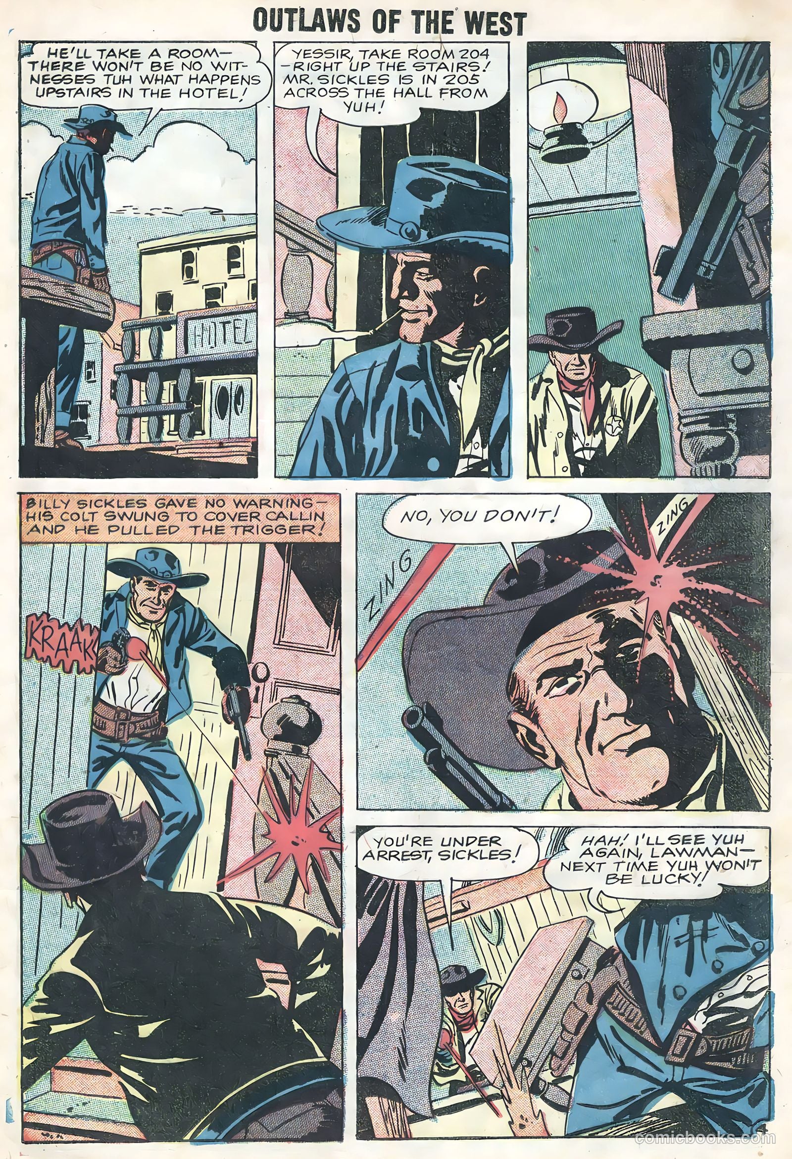 Outlaws of the West #17 (1958) — page 21 of 36