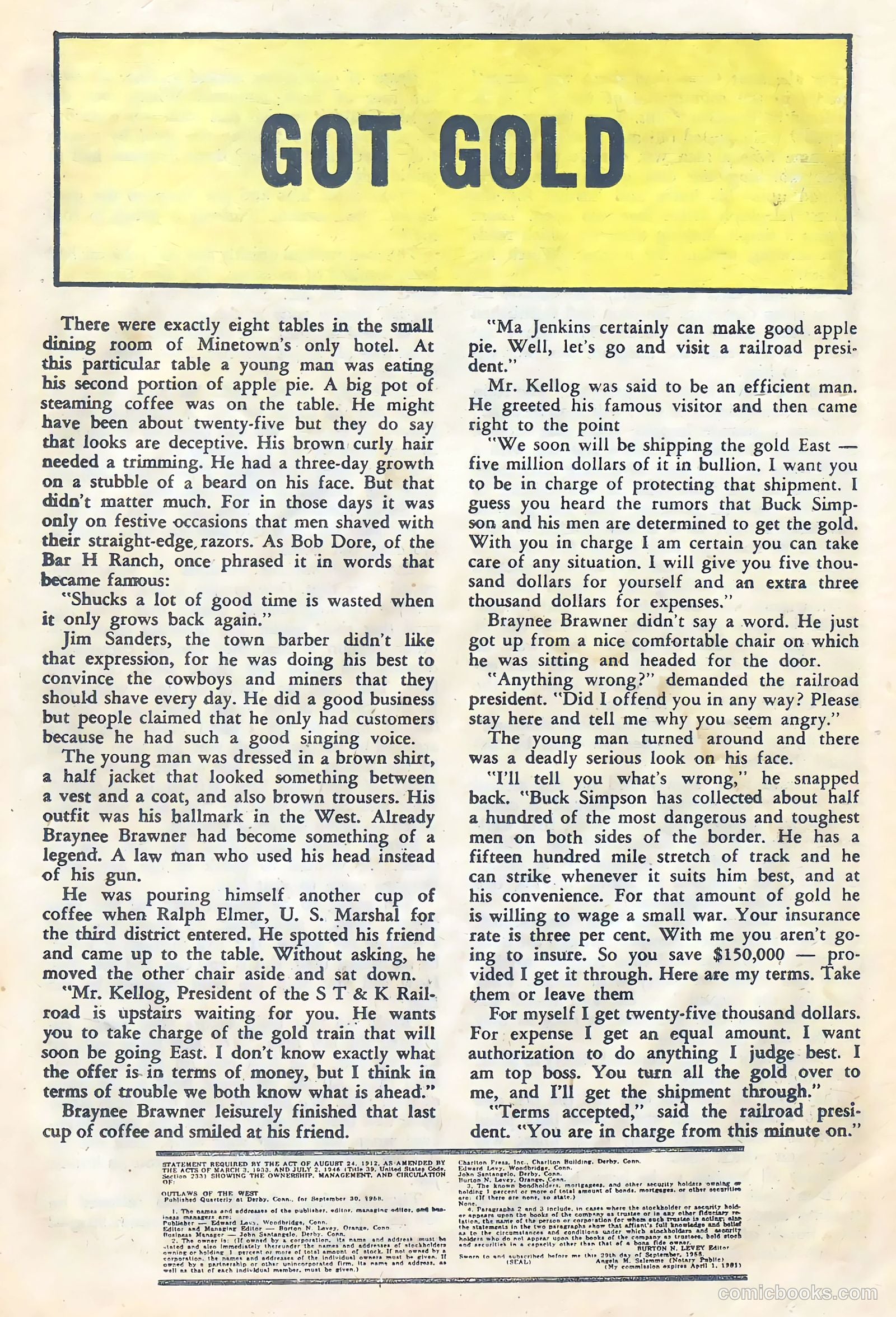 Outlaws of the West #20 (1959) — page 11 of 35