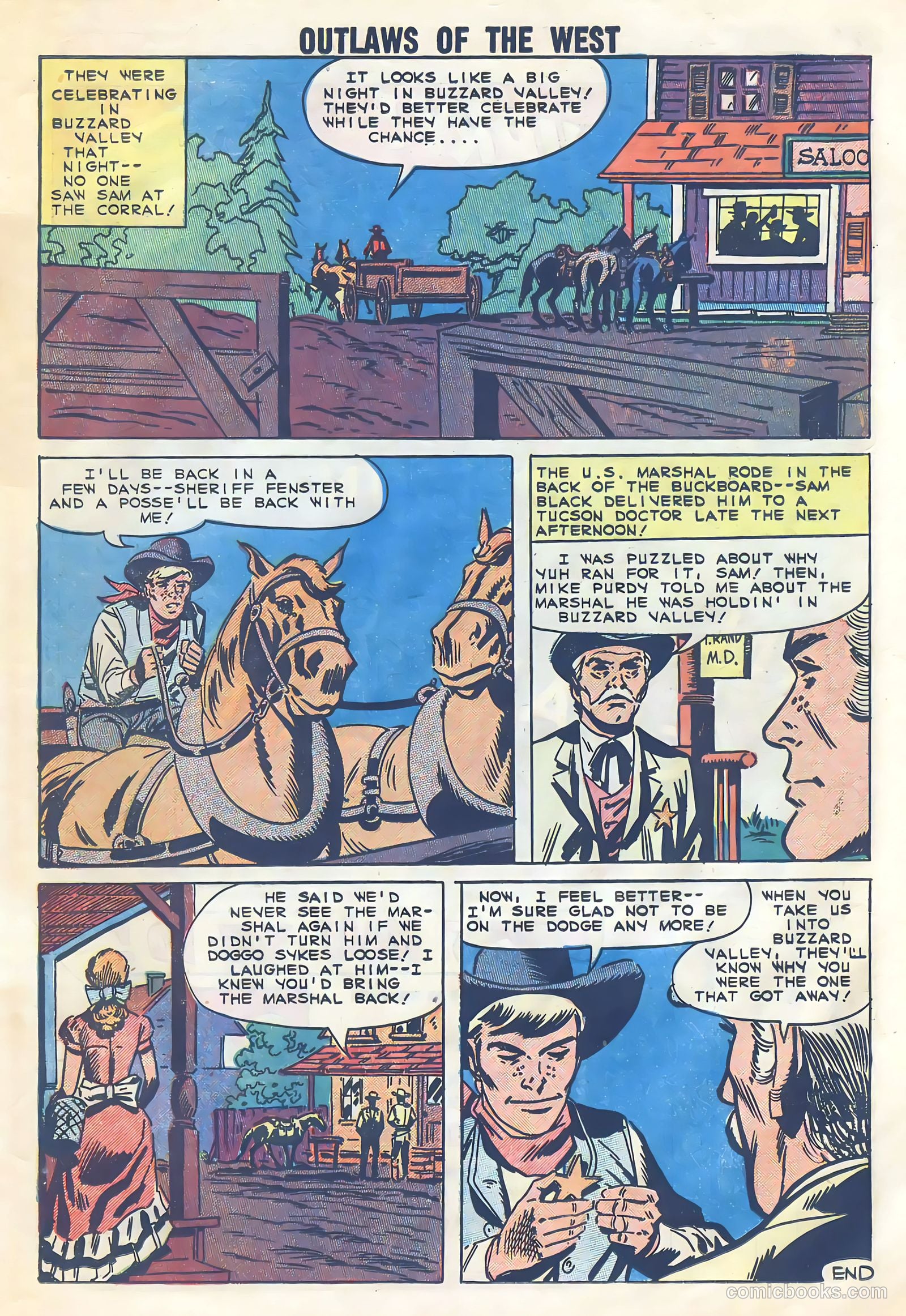 Outlaws of the West #20 (1959) — page 23 of 35