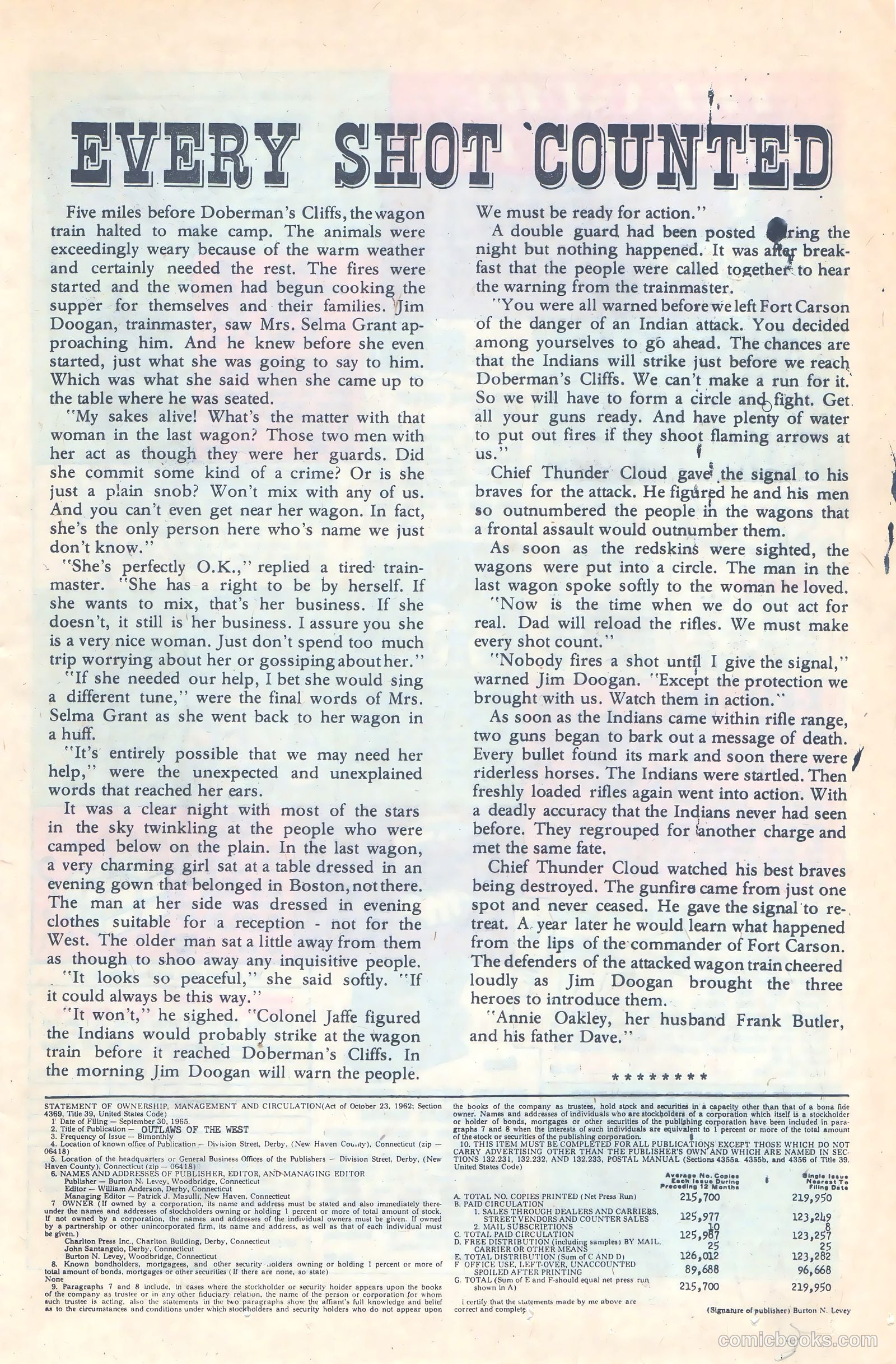 Outlaws of the West #58 (1966) — page 13 of 36