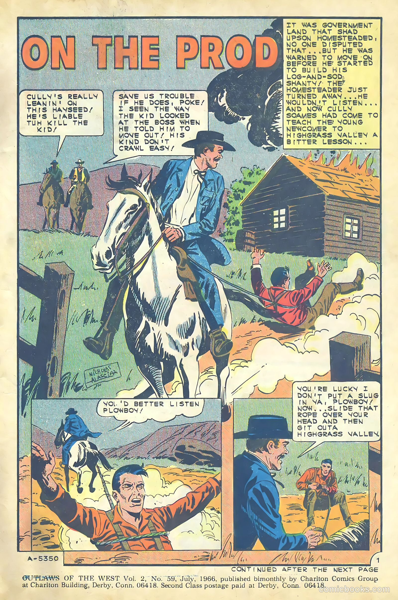 Outlaws of the West #59 (1966) — page 3 of 36